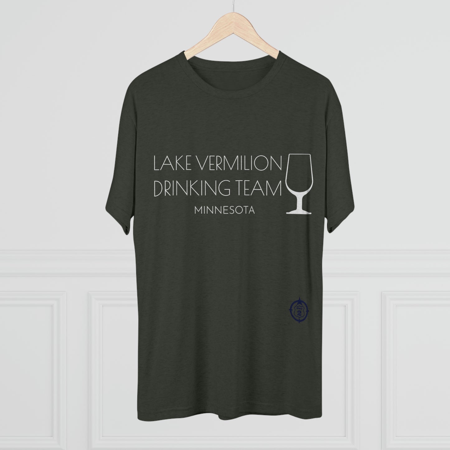 Lake Vermilion - Drinking Team - White Graphic - Unisex Tri-Blend Crew Tee