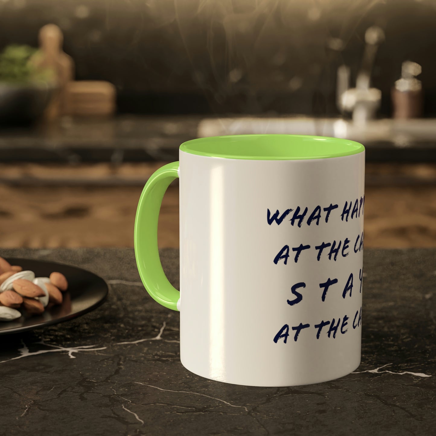 What Happens At The Cabin - Colorful Mugs, 11oz