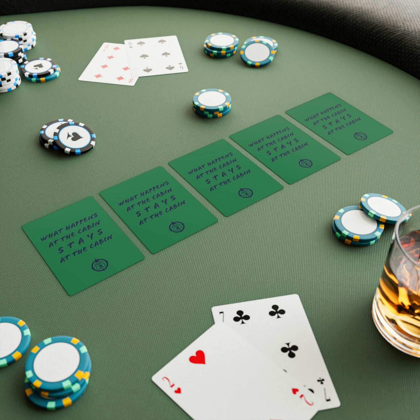 What Happens At The Cabin - Poker Cards