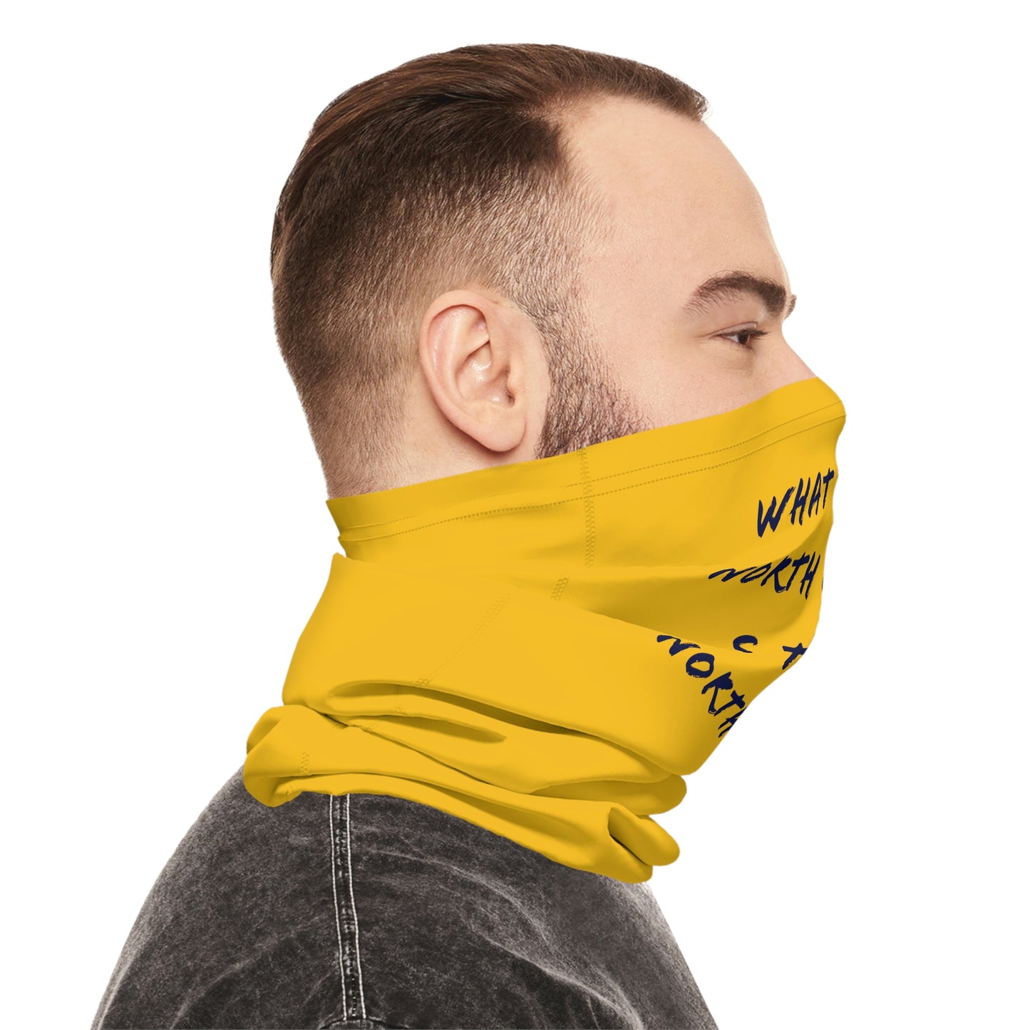 Summer Weather - North of Hwy 2- Fishing / Boating Lightweight Neck Gaiter - Yellow