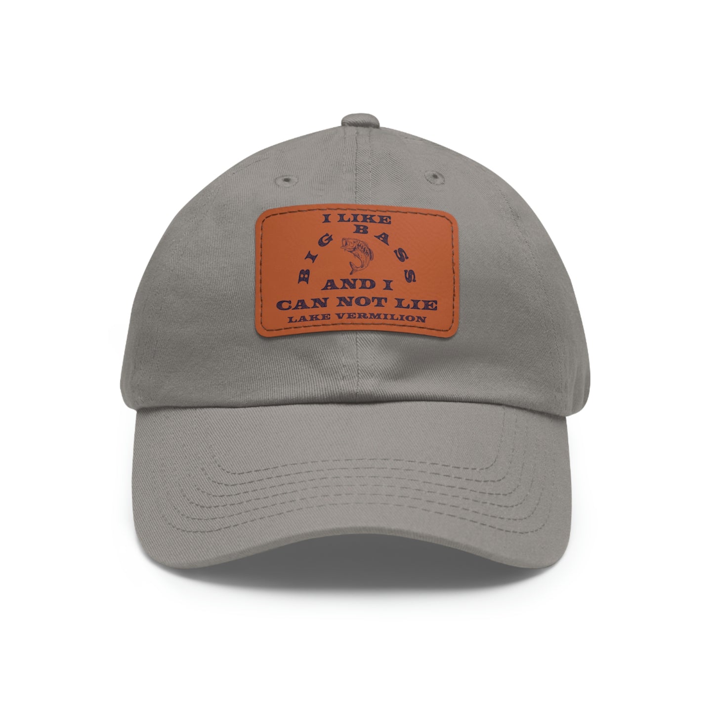 Big Bass - Lake Vermilion - Fishing Hat - Leather Patch