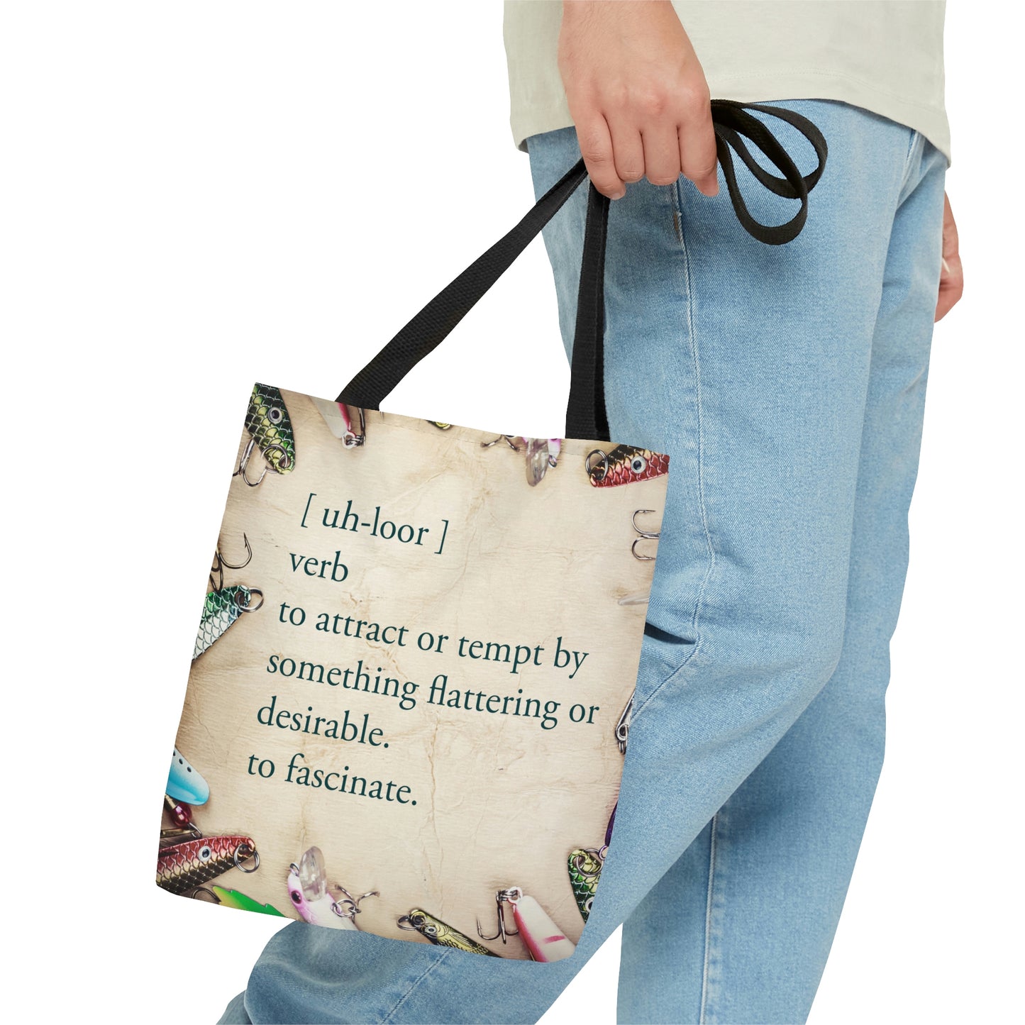 Allure - uh loor - Fishing Theme Boat / Beach Bag - Lake Vermilion - MN - AOP Tote Bag