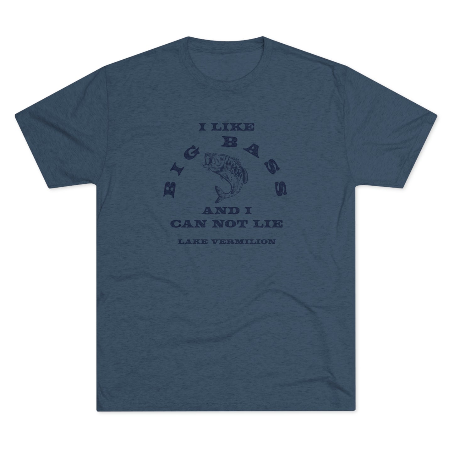 Big Bass - Lake Vermilion - Unisex Tri-Blend Crew Tee