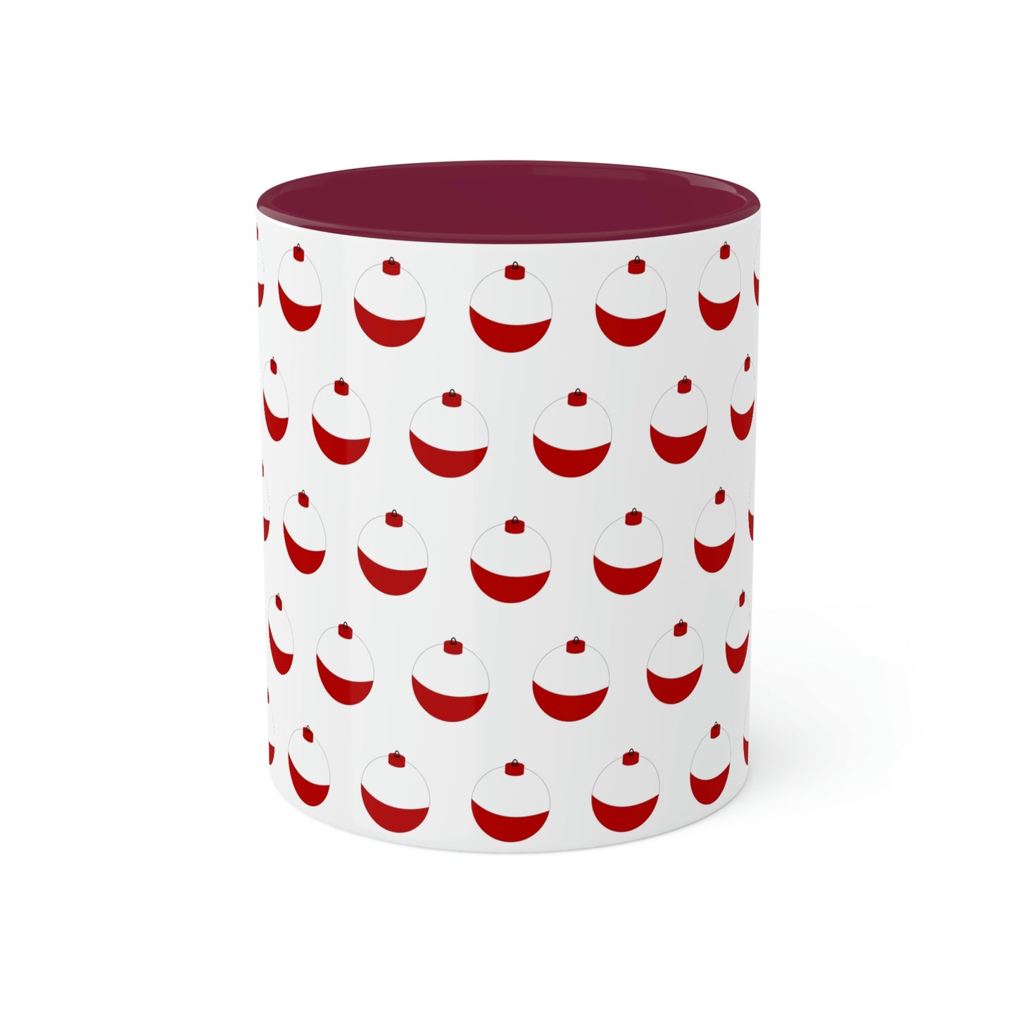 Traditional Red & White Bobber - Colorful Mugs, 11oz