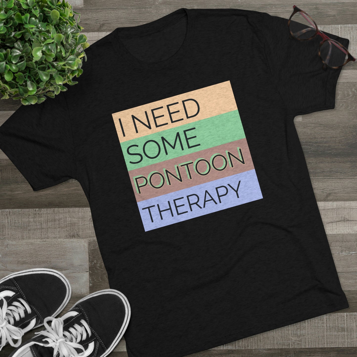 Pontoon Therapy - Unisex Tri-Blend Crew Tee