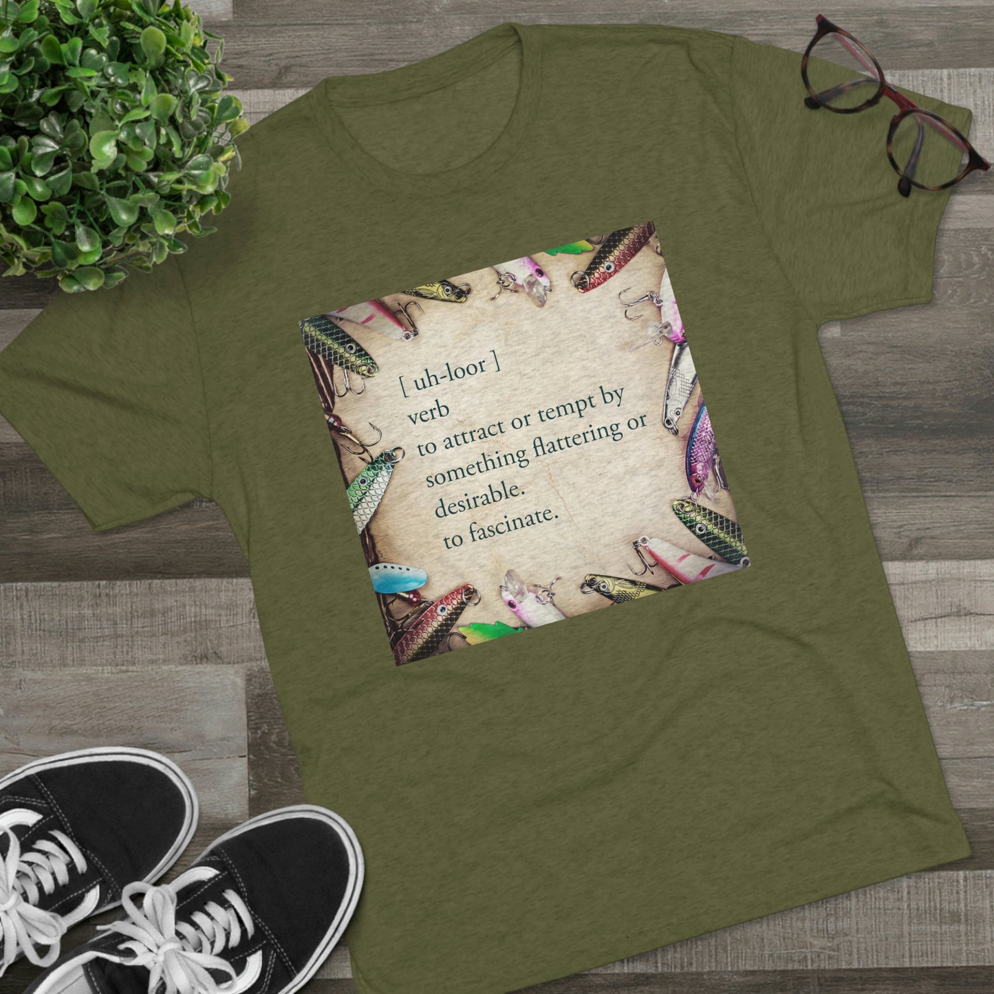 Allure - Bait - Fishing - Unisex Tri-Blend Crew Tee