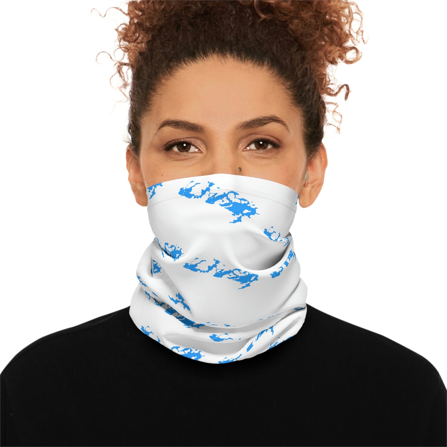 Summer Weather - Lake Vermilion - MN - Pattern - Fishing / Boating Lightweight Neck Gaiter - White