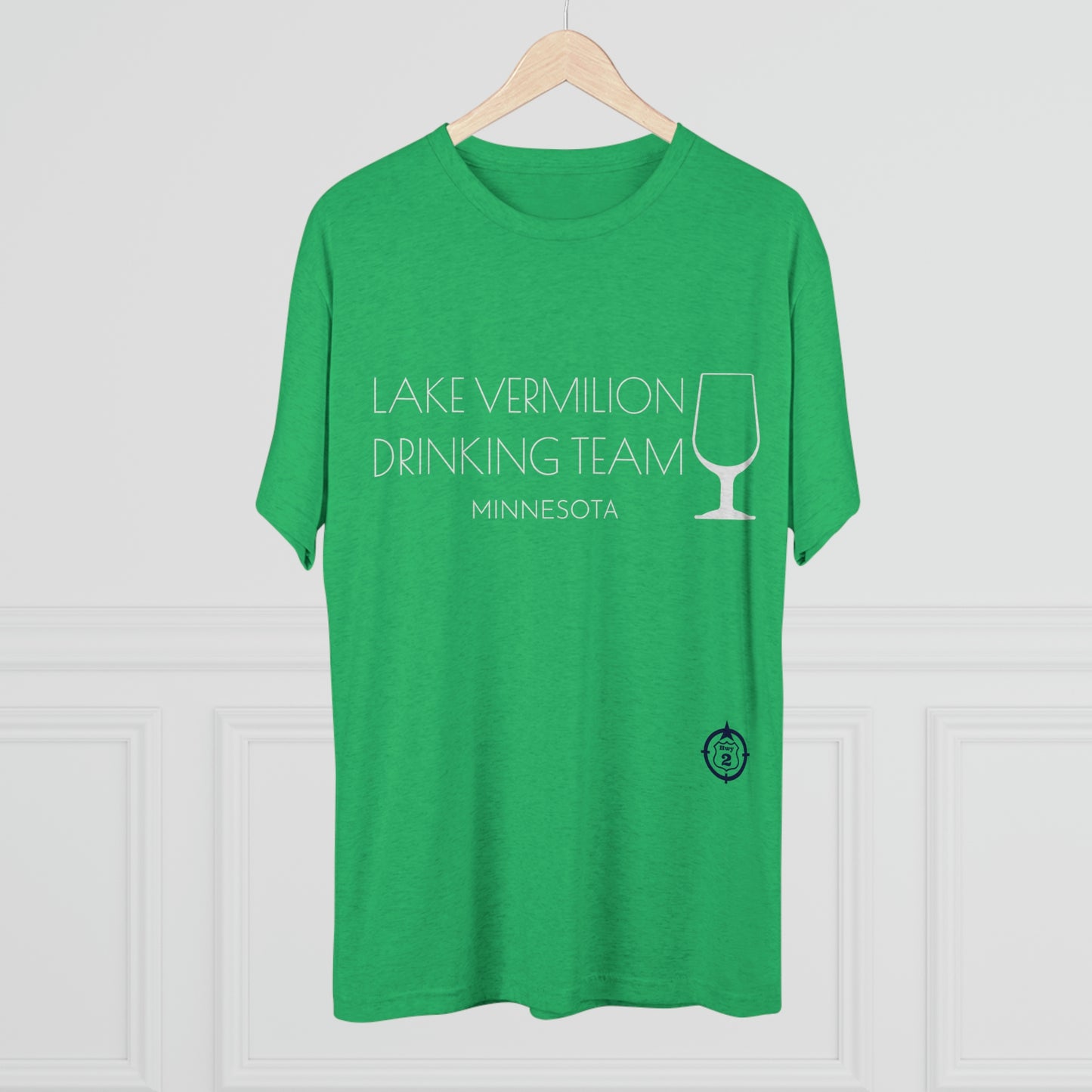 Lake Vermilion - Drinking Team - White Graphic - Unisex Tri-Blend Crew Tee