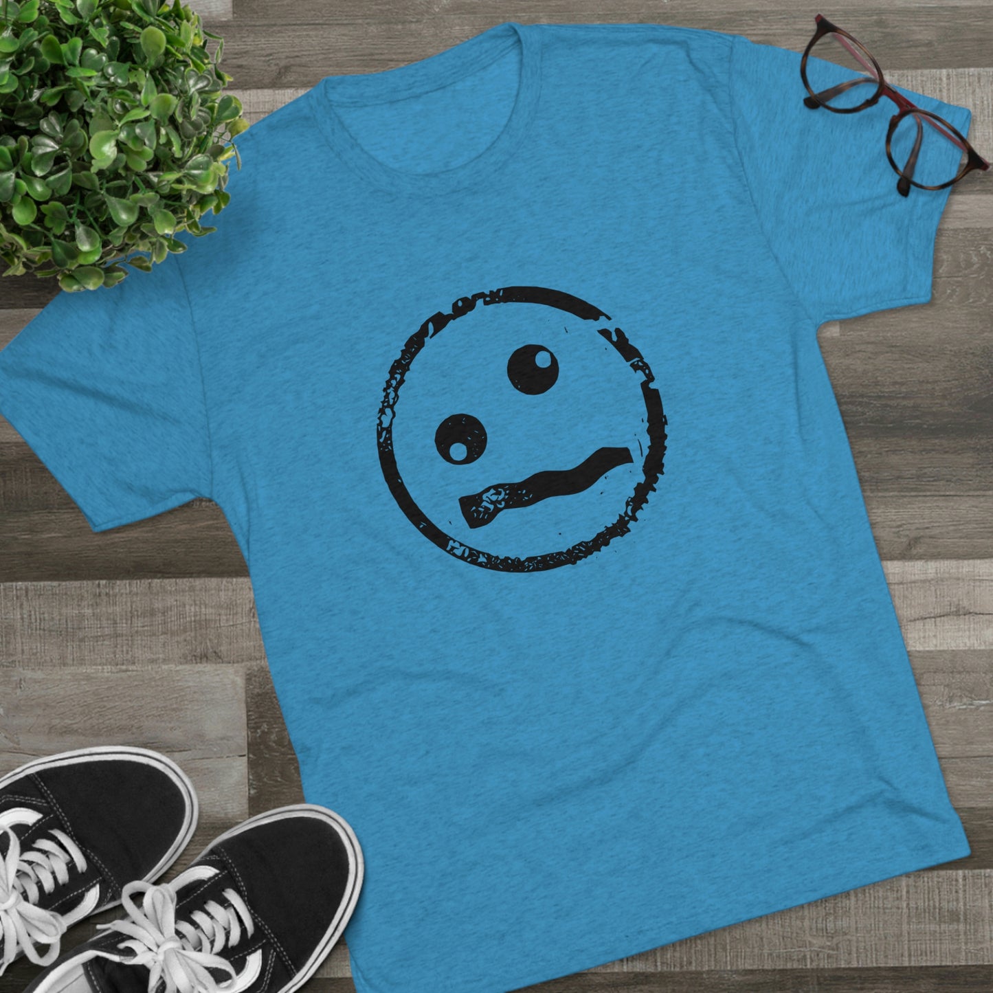Needs Therapy - Crazy Face - Unisex Tri-Blend Crew Tee