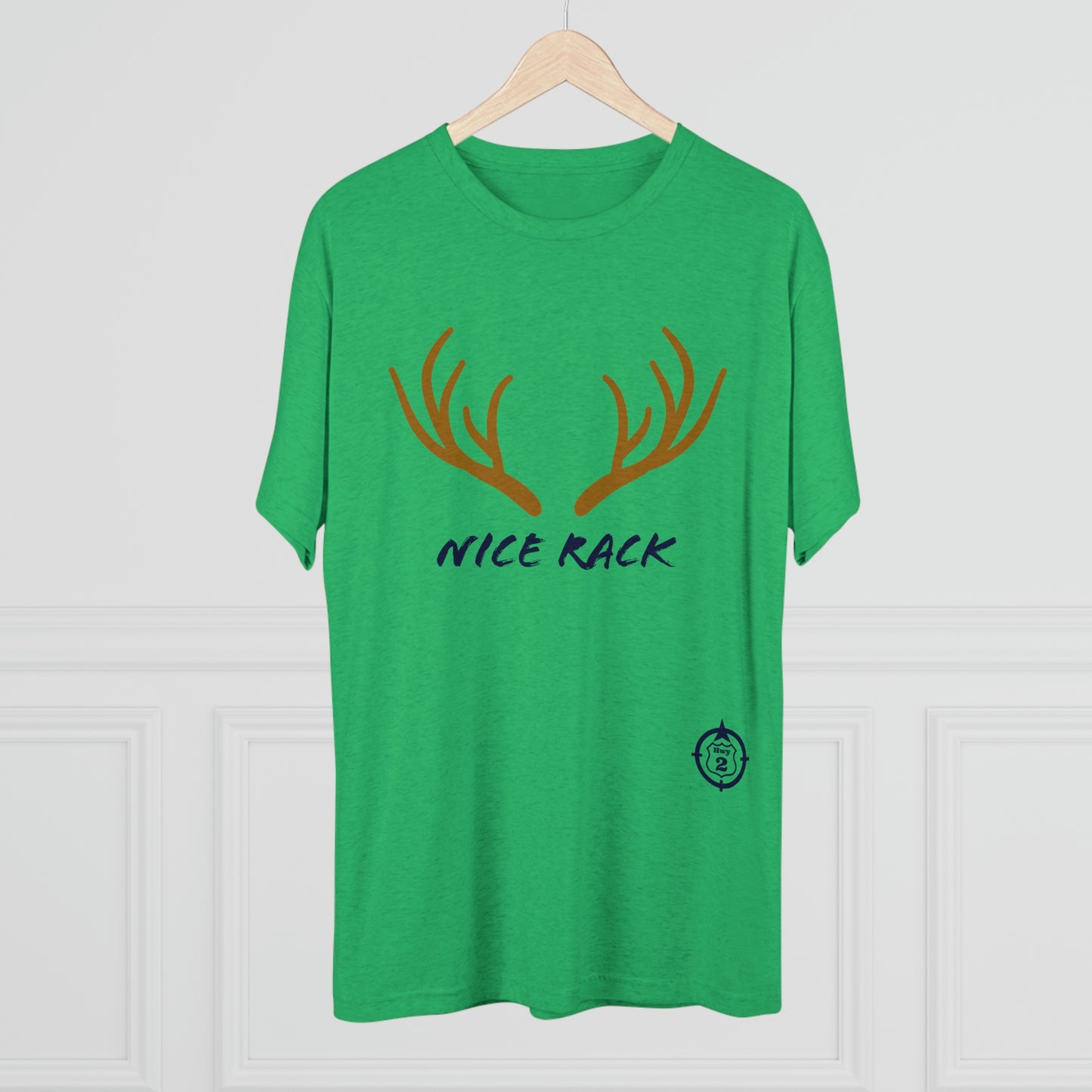 Nice Rack - Antlers - North of Hwy 2 - Unisex Tri-Blend Crew Tee