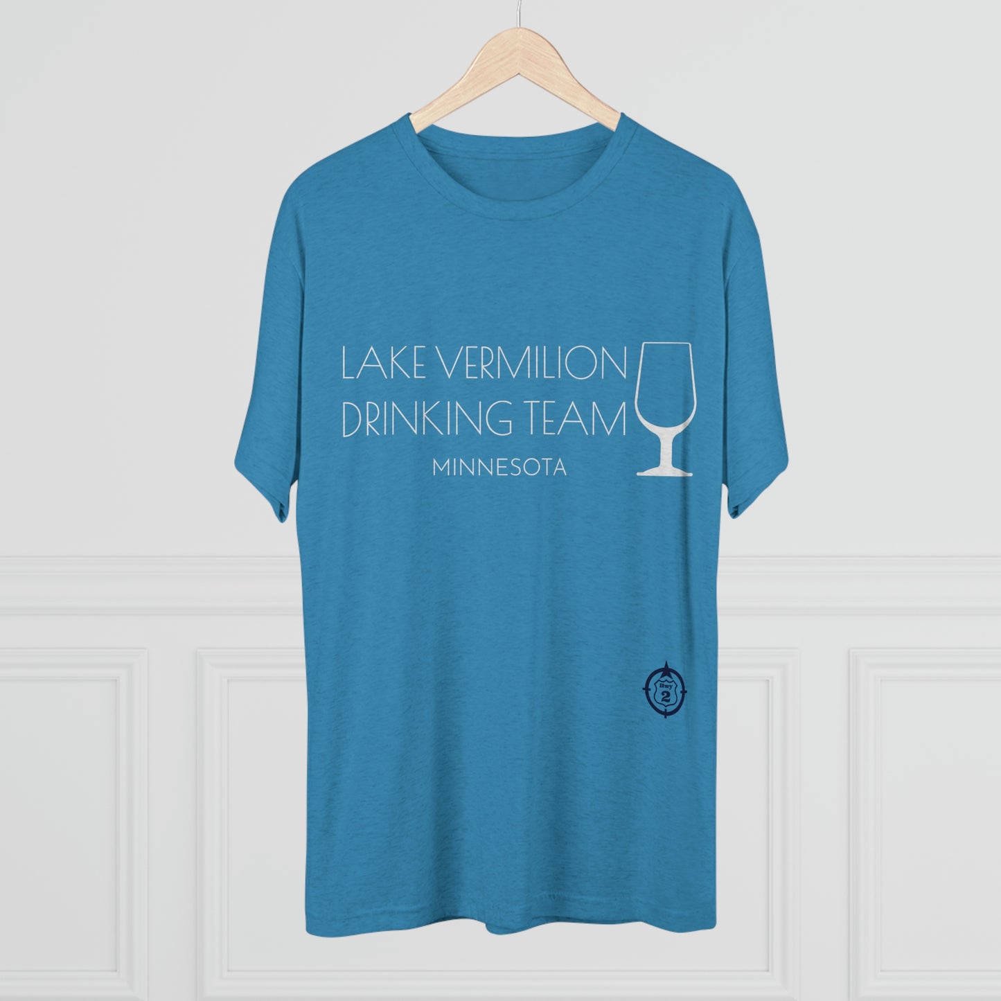 Lake Vermilion - Drinking Team - White Graphic - Unisex Tri-Blend Crew Tee