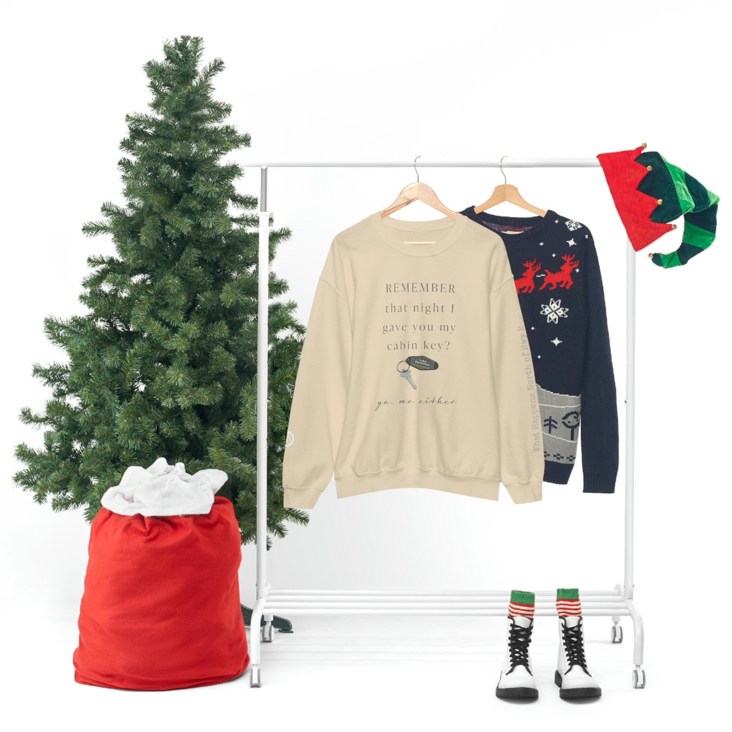 Remember That Night - Cabin Key - Lake Vermilion - North of Hwy 2 - Unisex Heavy Blend™ Crewneck Sweatshirt