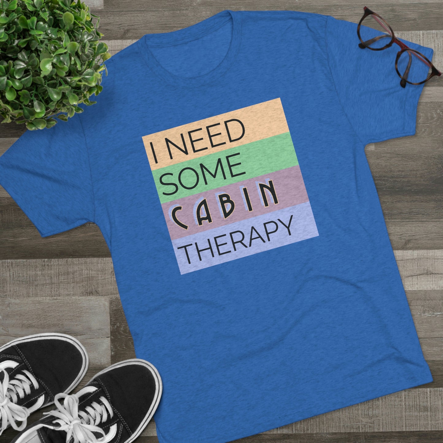 Cabin Therapy - Unisex Tri-Blend Crew Tee