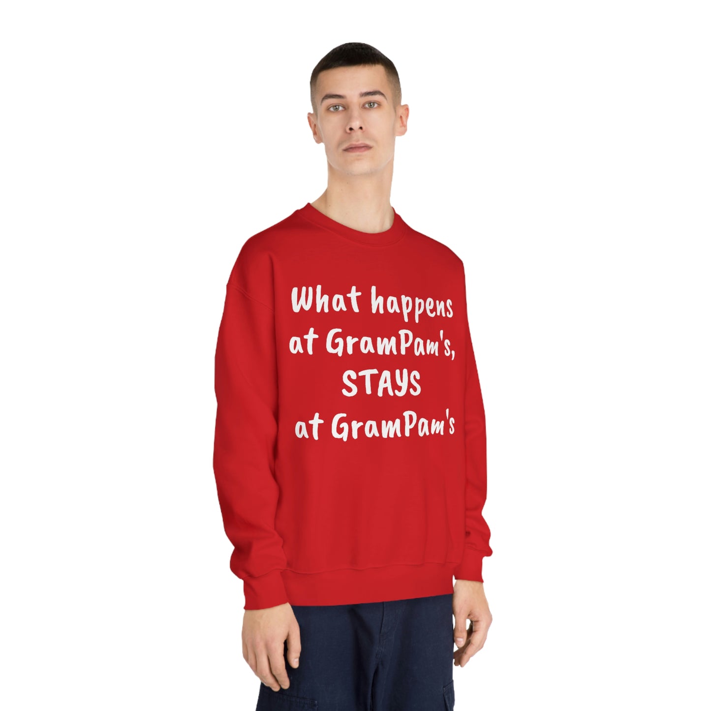 What Happens At GramPam's - Unisex DryBlend® Crewneck Sweatshirt