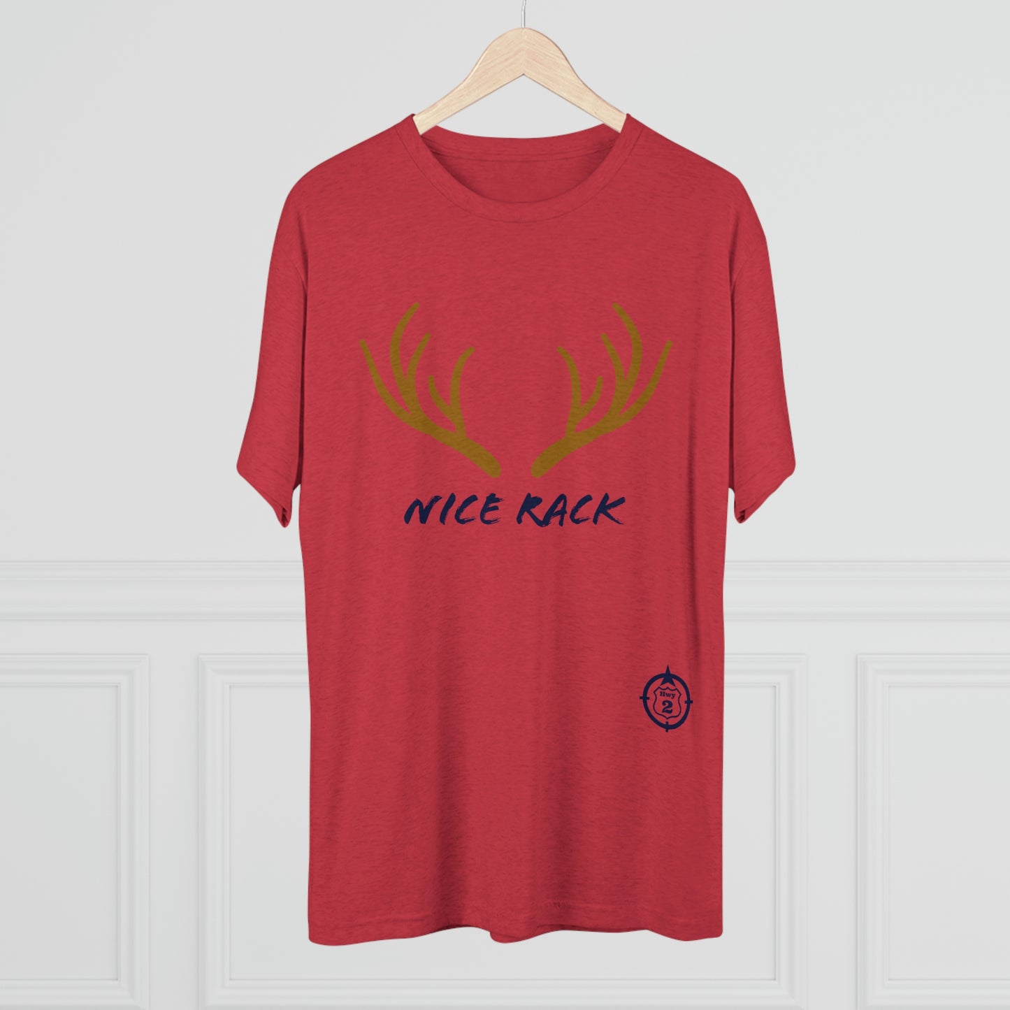 Nice Rack - Antlers - North of Hwy 2 - Unisex Tri-Blend Crew Tee