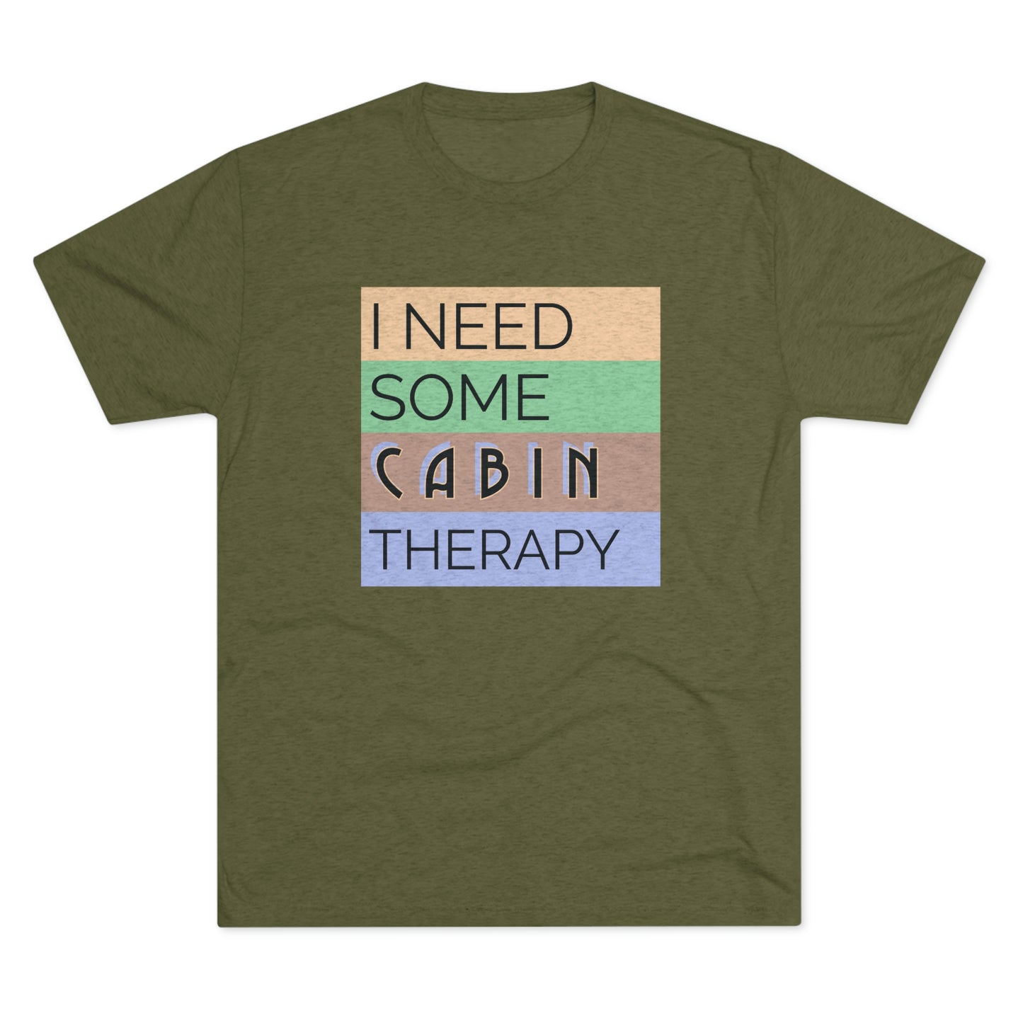 Cabin Therapy - Unisex Tri-Blend Crew Tee
