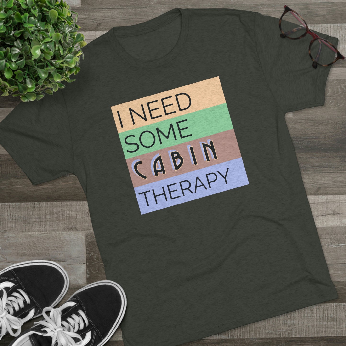 Cabin Therapy - Unisex Tri-Blend Crew Tee