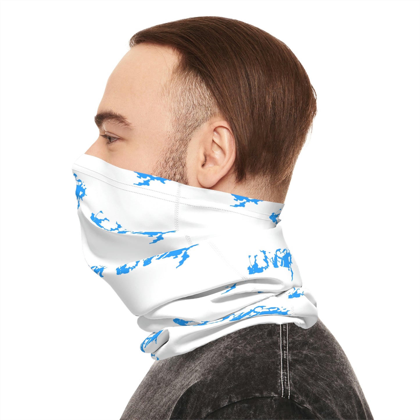 Summer Weather - Lake Vermilion - MN - Pattern - Fishing / Boating Lightweight Neck Gaiter - White