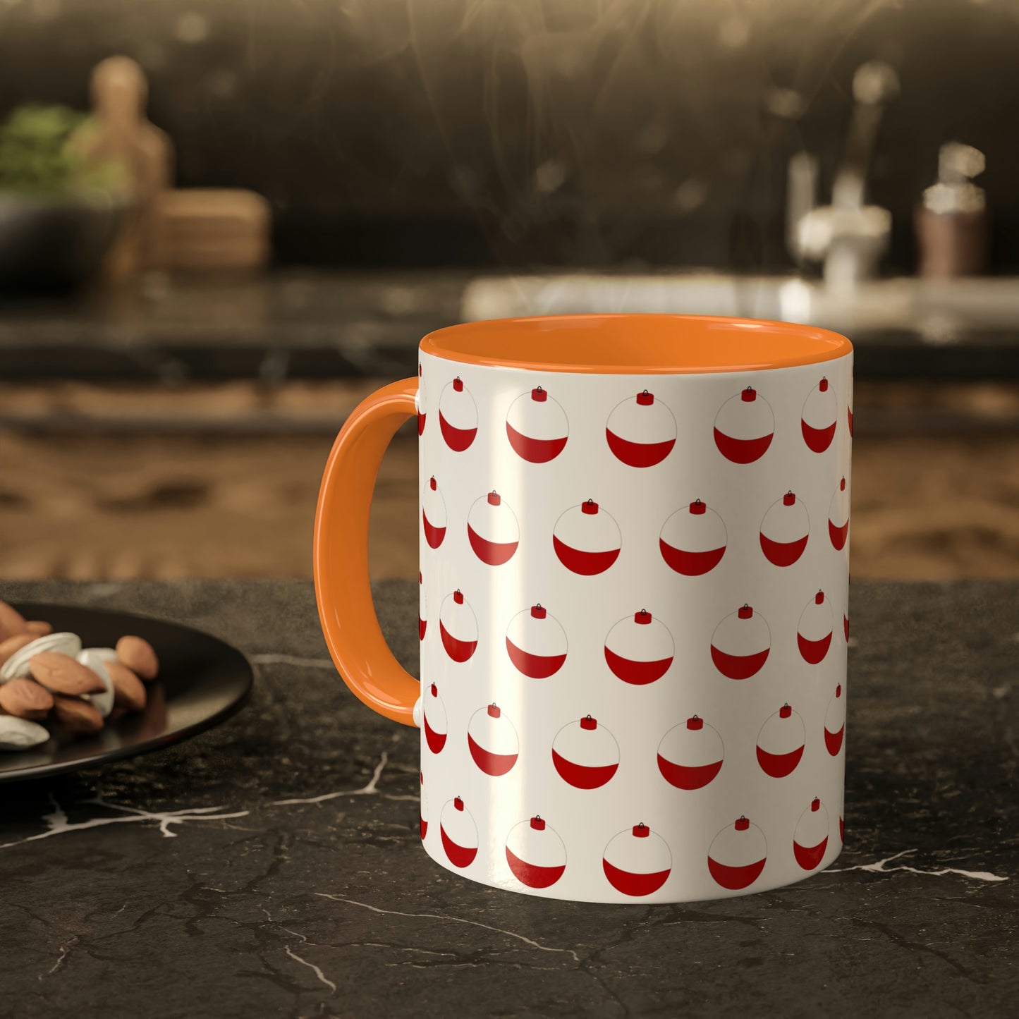 Traditional Red & White Bobber - Colorful Mugs, 11oz