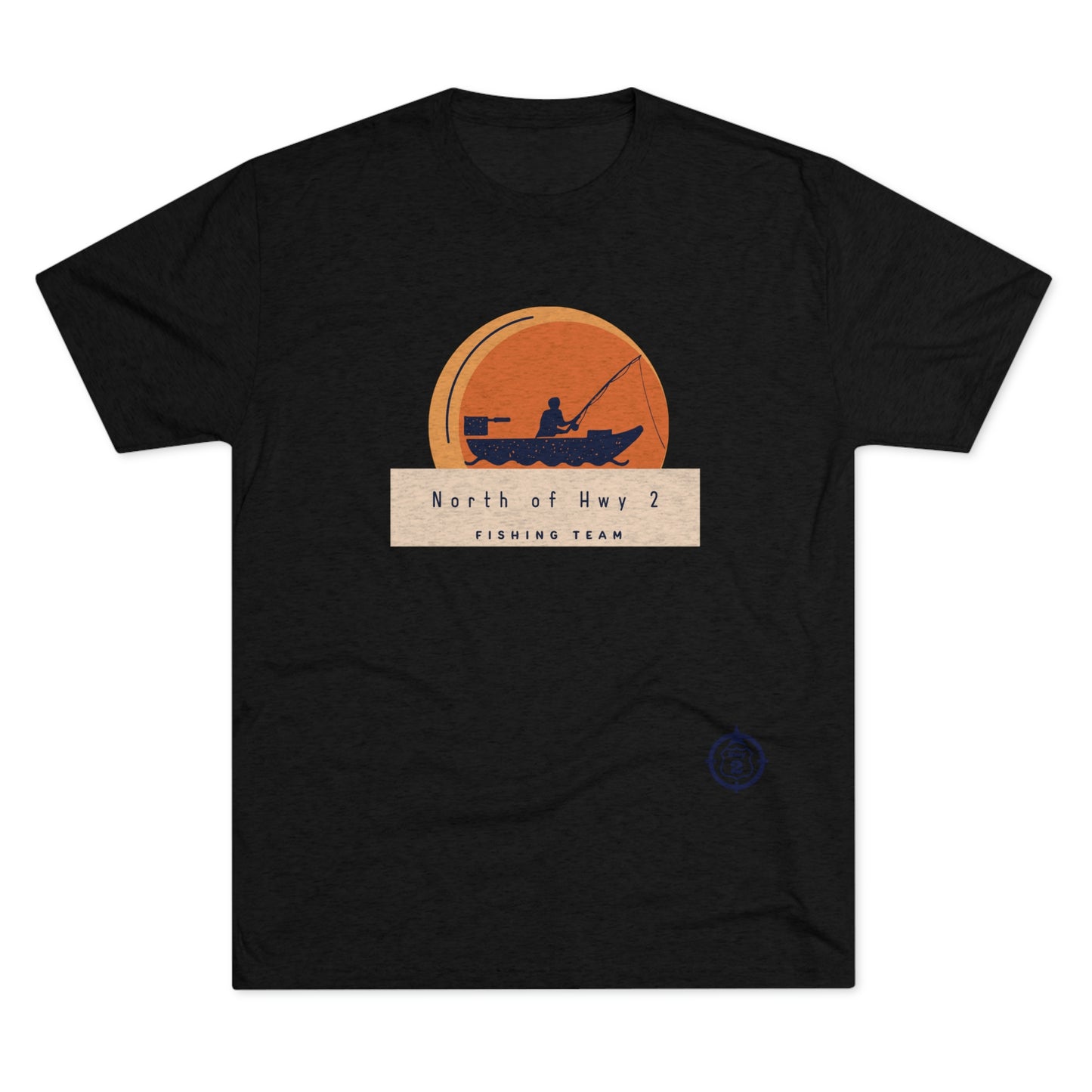 North of Hwy 2 - Sunset Graphic - Unisex Tri-Blend Crew Tee