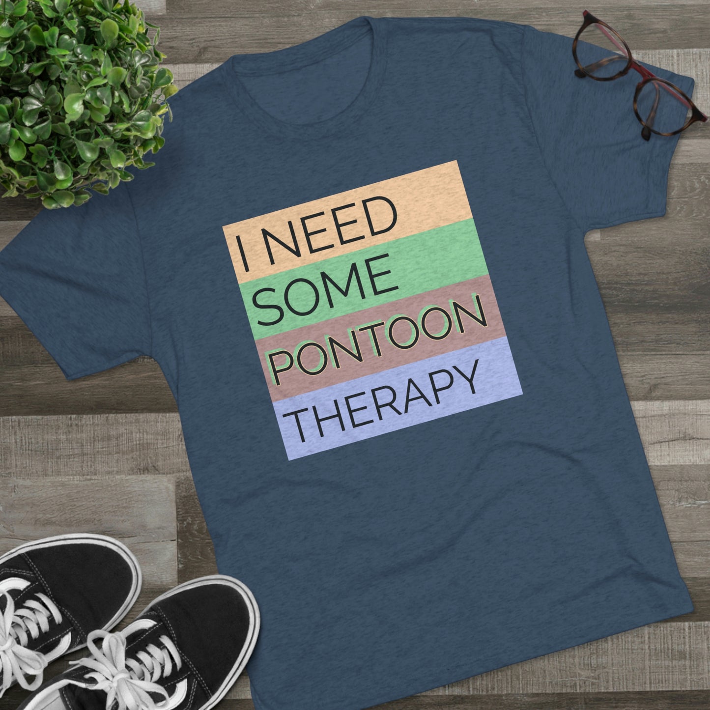 Pontoon Therapy - Unisex Tri-Blend Crew Tee