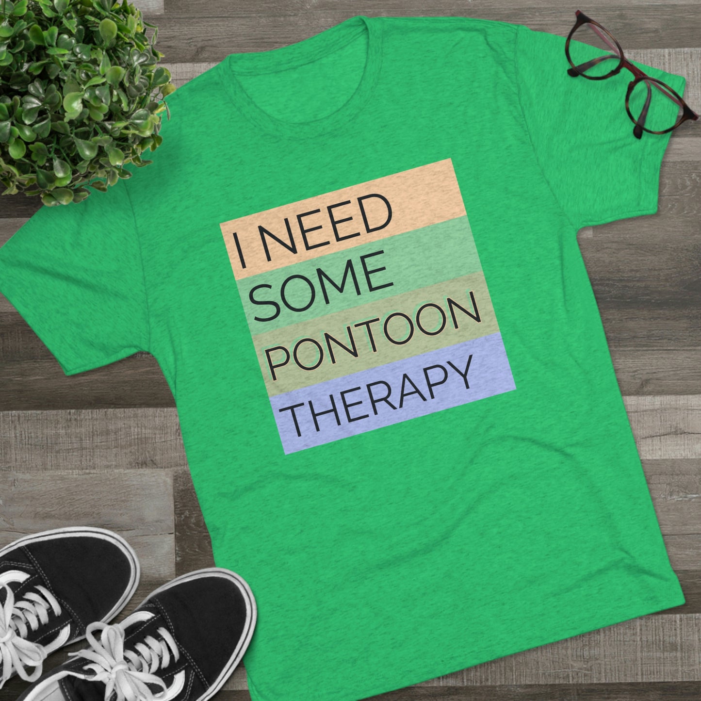 Pontoon Therapy - Unisex Tri-Blend Crew Tee