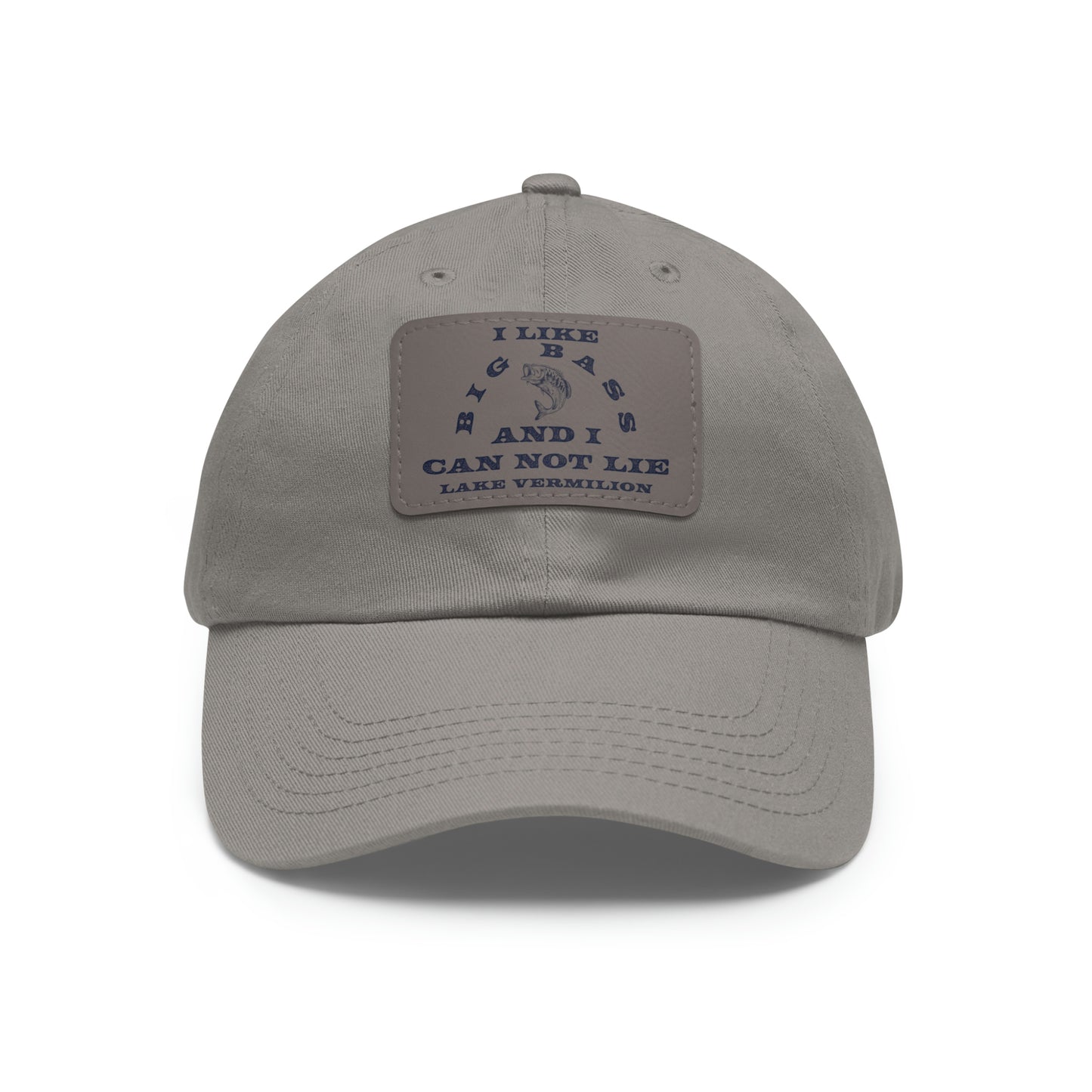 Big Bass - Lake Vermilion - Fishing Hat - Leather Patch