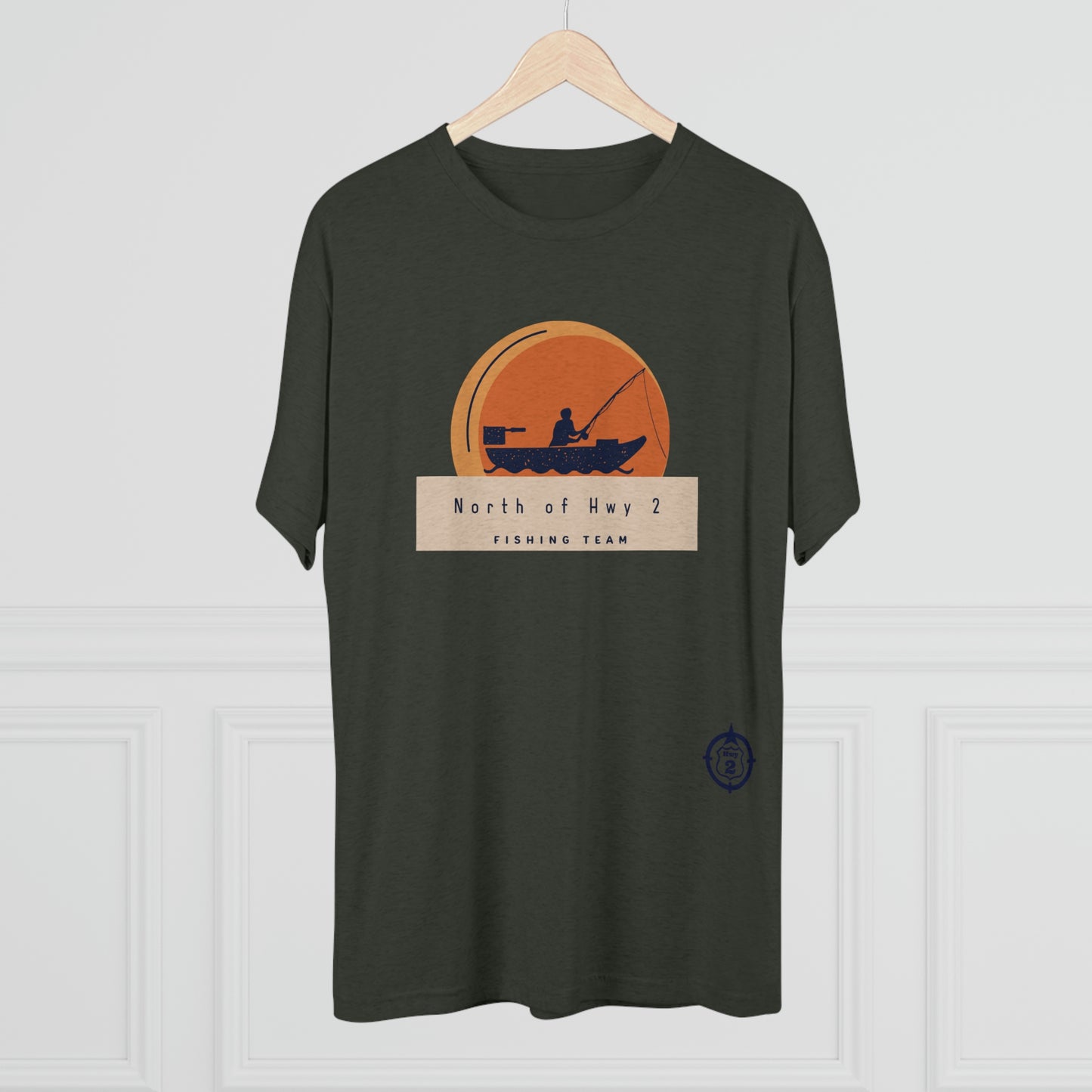 North of Hwy 2 - Sunset Graphic - Unisex Tri-Blend Crew Tee