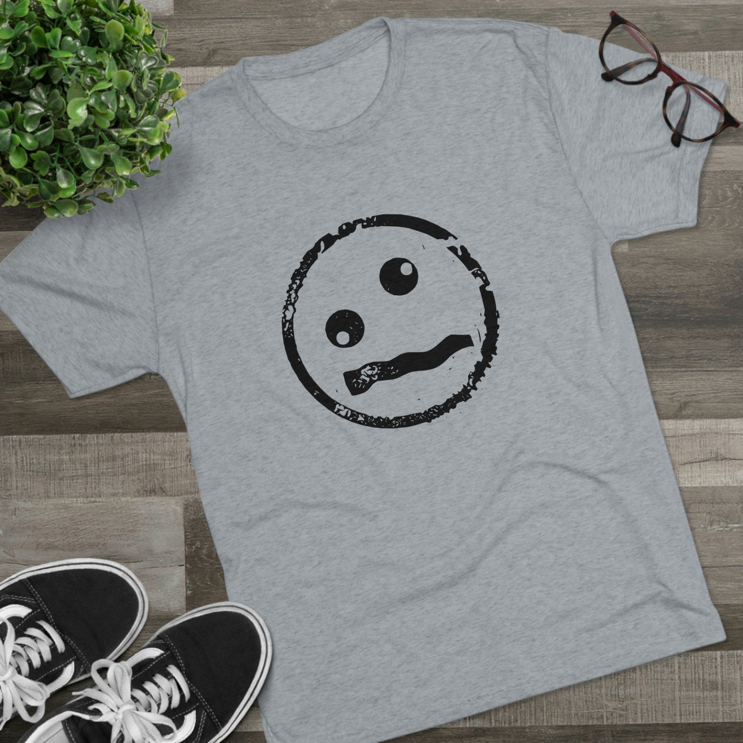 Needs Therapy - Crazy Face - Unisex Tri-Blend Crew Tee