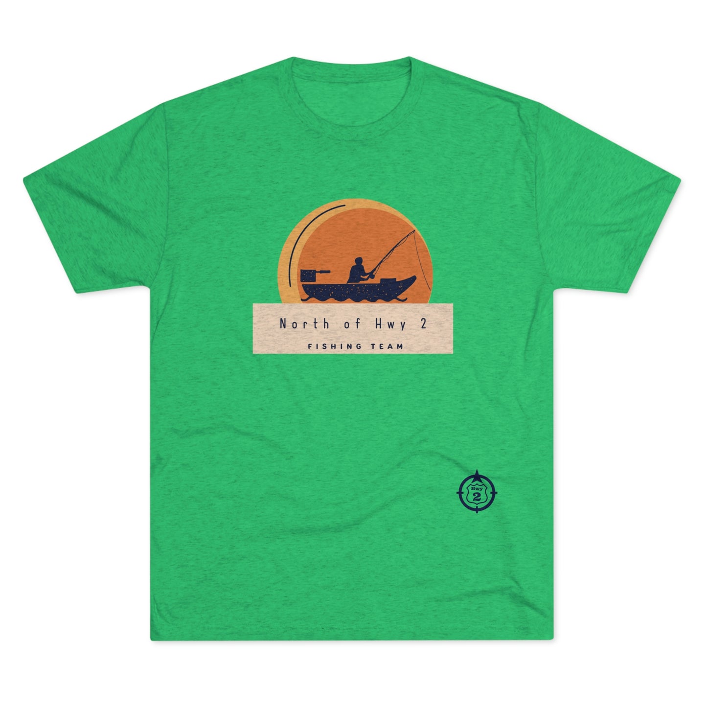 North of Hwy 2 - Sunset Graphic - Unisex Tri-Blend Crew Tee