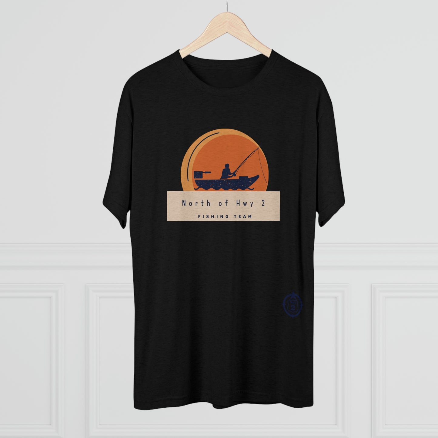 North of Hwy 2 - Sunset Graphic - Unisex Tri-Blend Crew Tee
