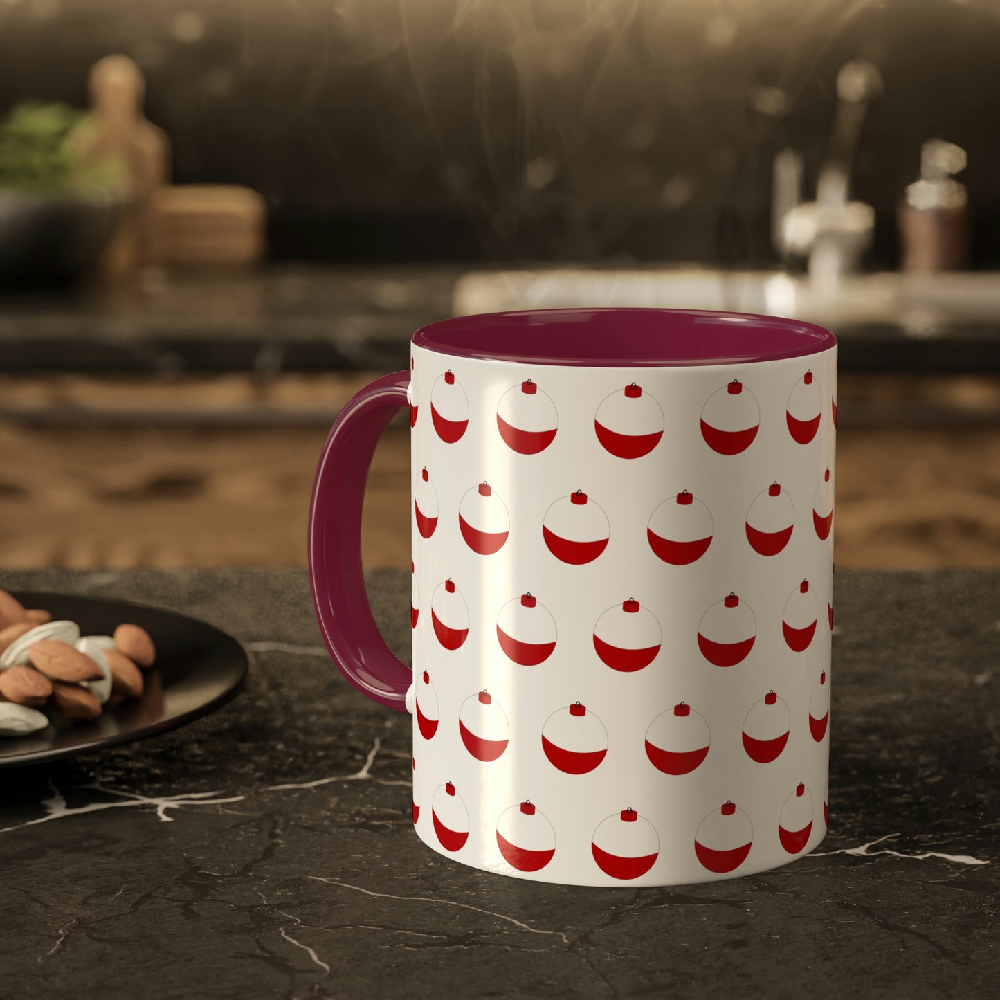 Traditional Red & White Bobber - Colorful Mugs, 11oz