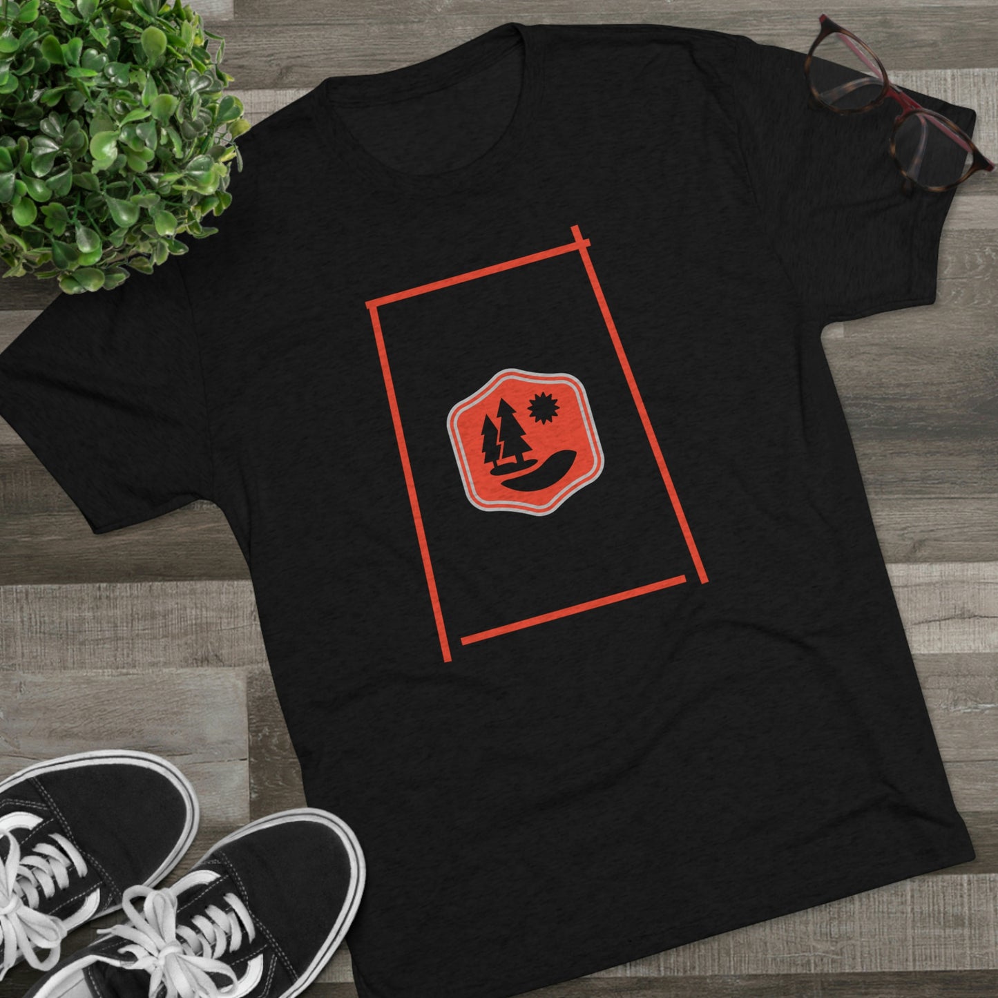Lake Therapy - Red Accents - Lake Vermilion - Unisex Tri-Blend Crew Tee