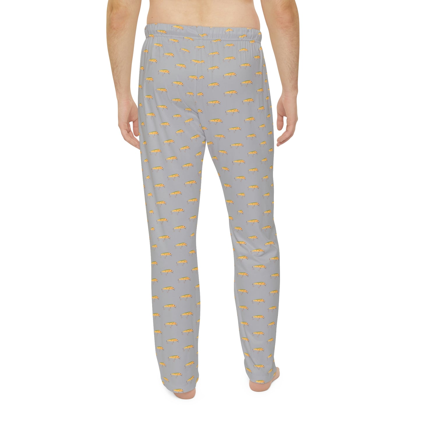 Vintage Bait - Fishing Theme - Bait - Men's Pajama Pants - Light Grey
