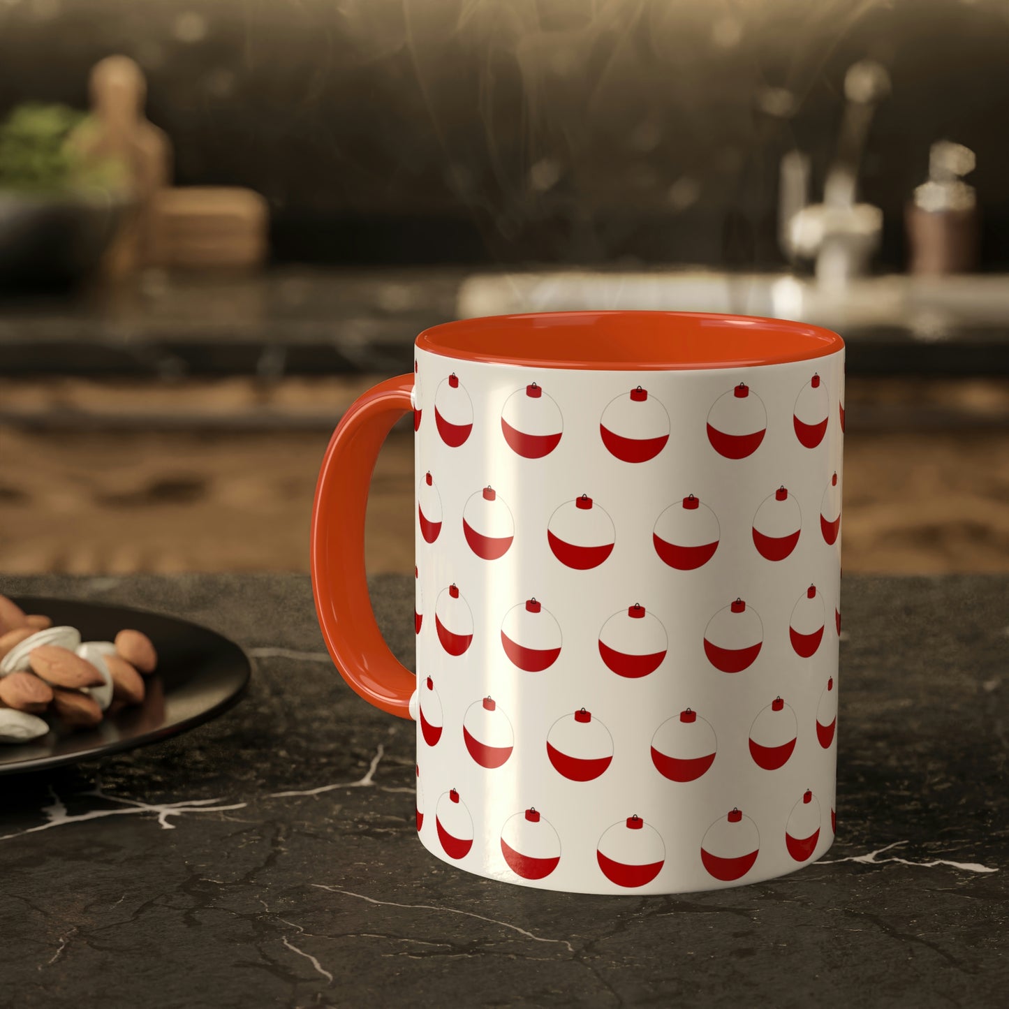 Traditional Red & White Bobber - Colorful Mugs, 11oz