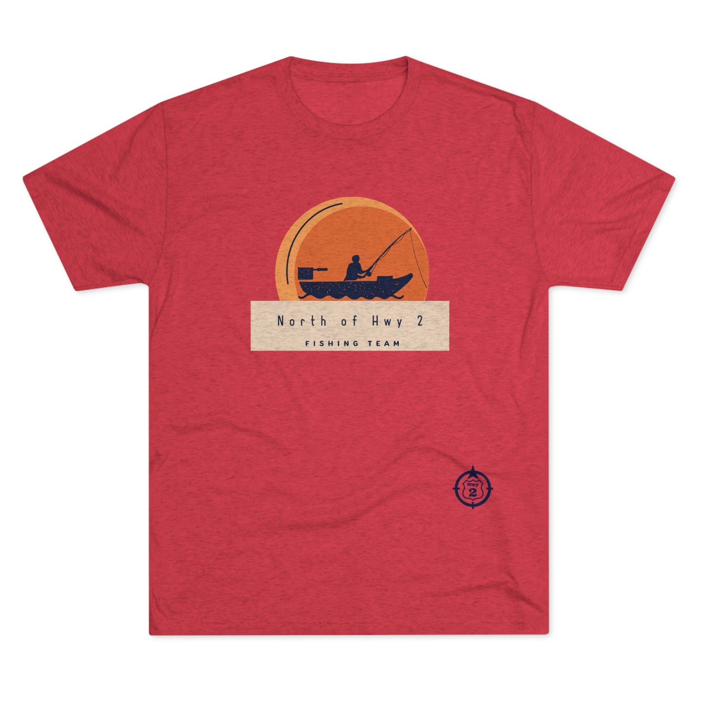 North of Hwy 2 - Sunset Graphic - Unisex Tri-Blend Crew Tee