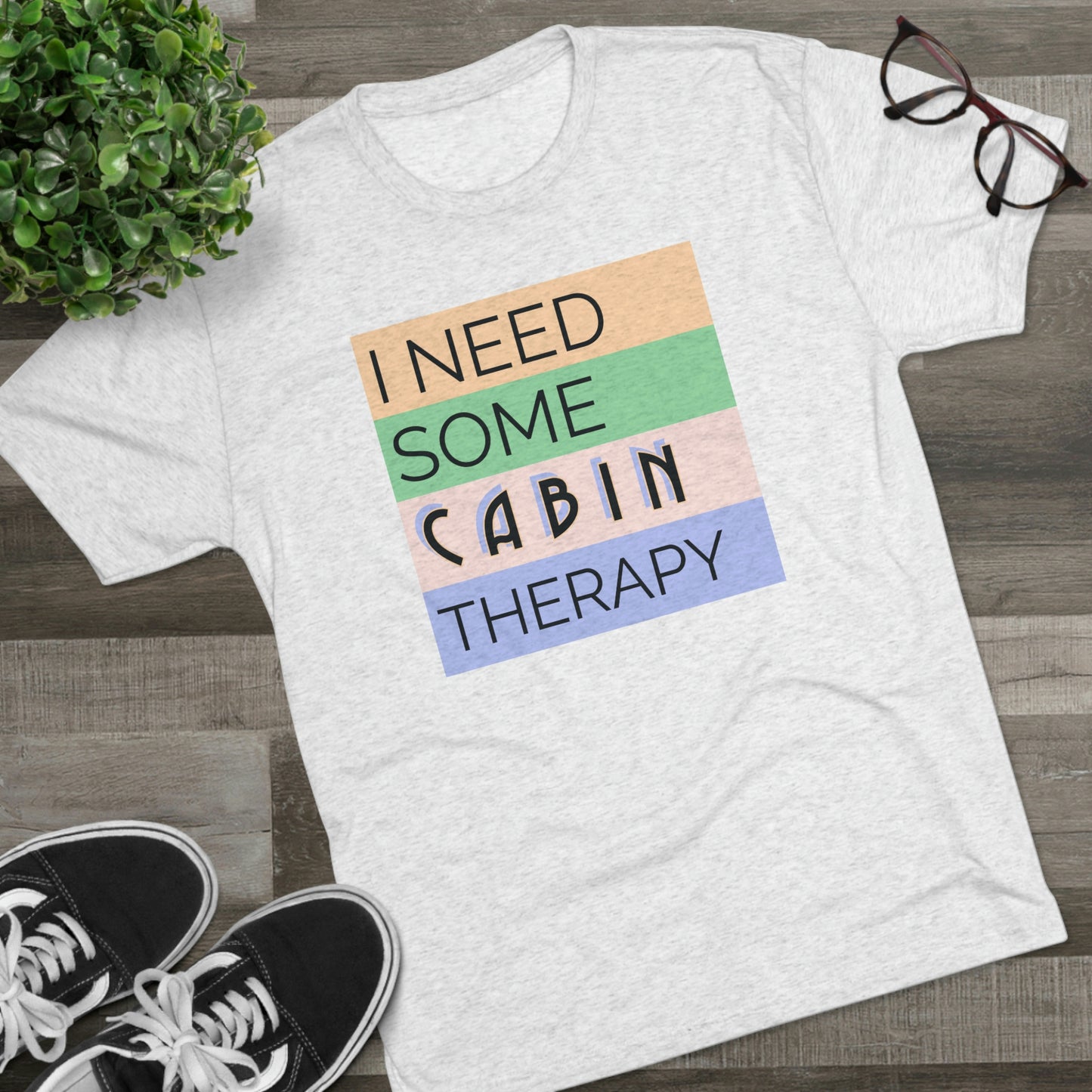 Cabin Therapy - Unisex Tri-Blend Crew Tee
