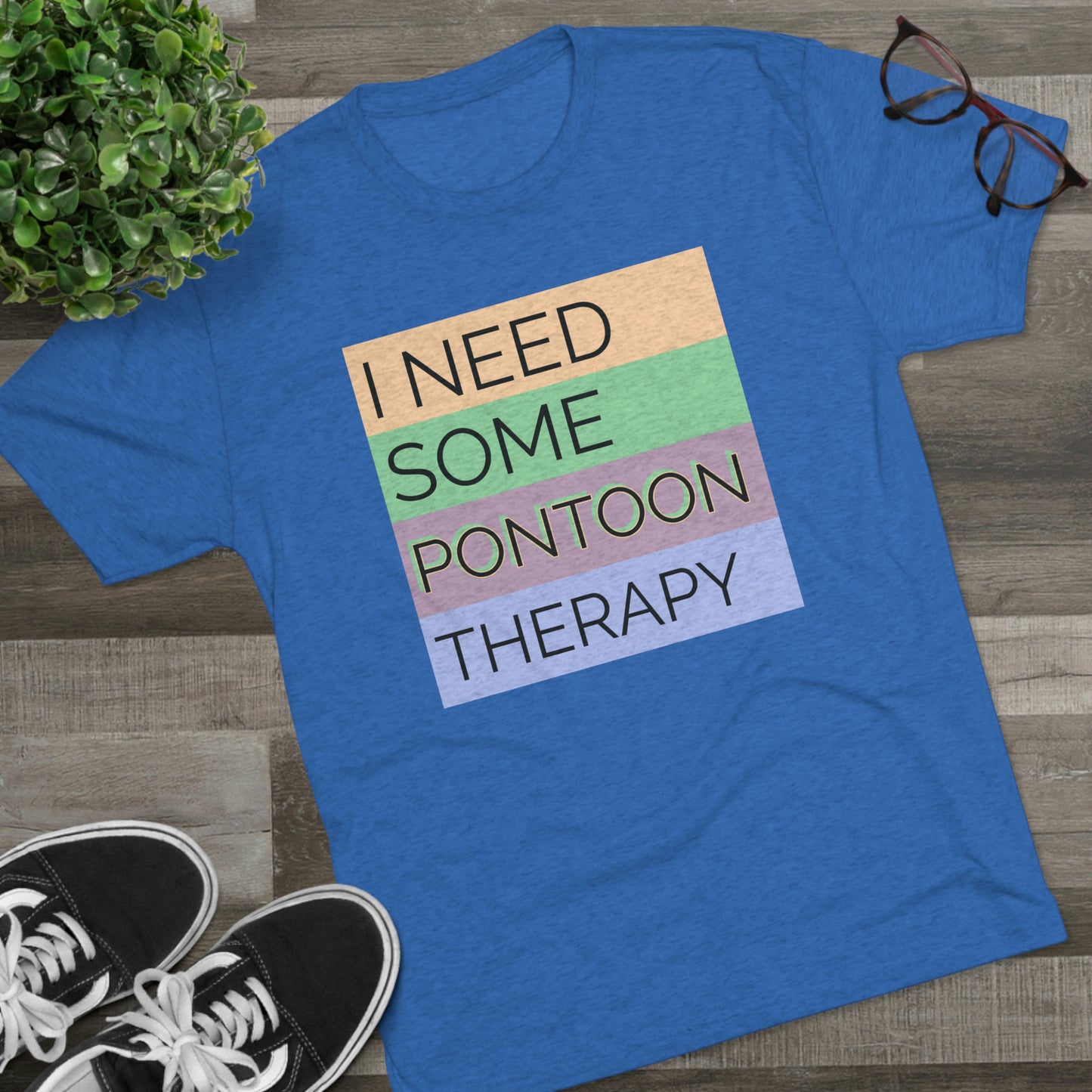 Pontoon Therapy - Unisex Tri-Blend Crew Tee