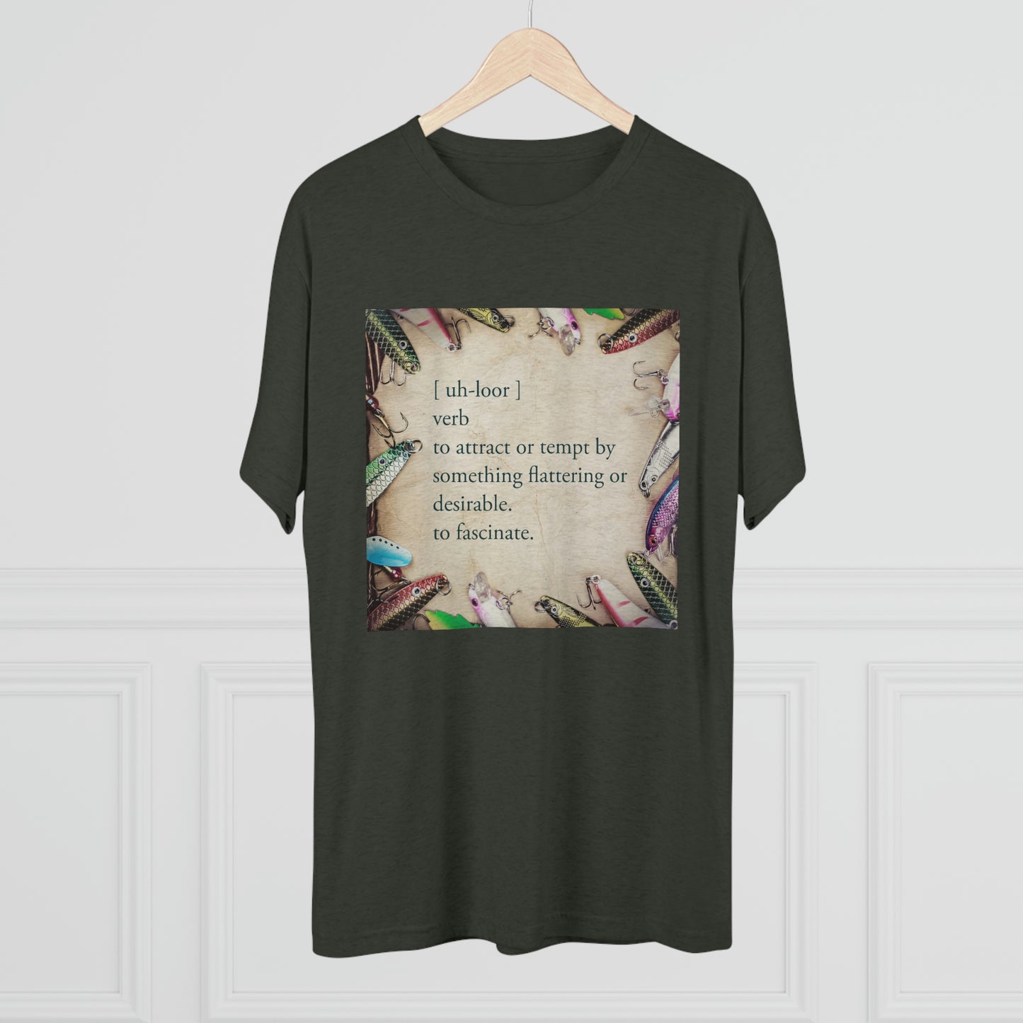 Allure - Bait - Fishing - Unisex Tri-Blend Crew Tee
