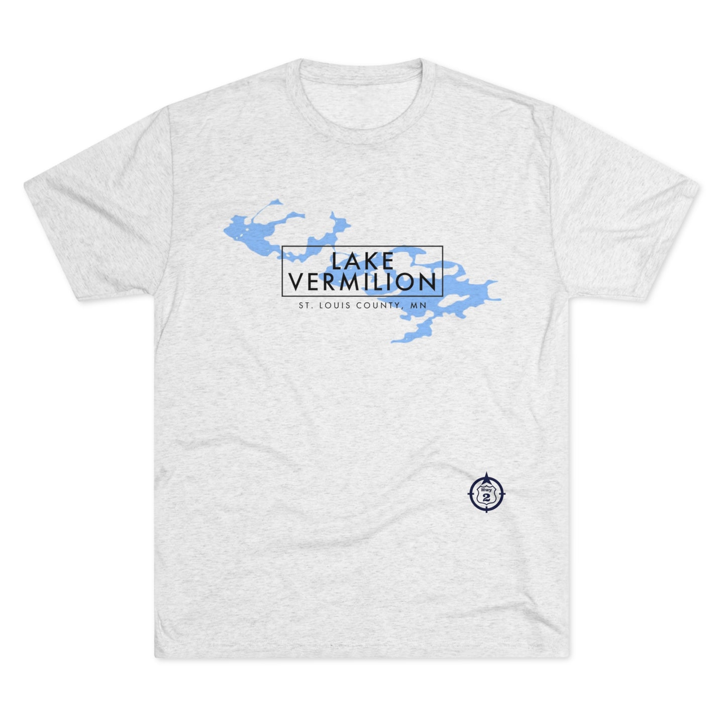 Lake Vermilion - Drinking Team - Lake Image - Unisex Tri-Blend Crew Tee