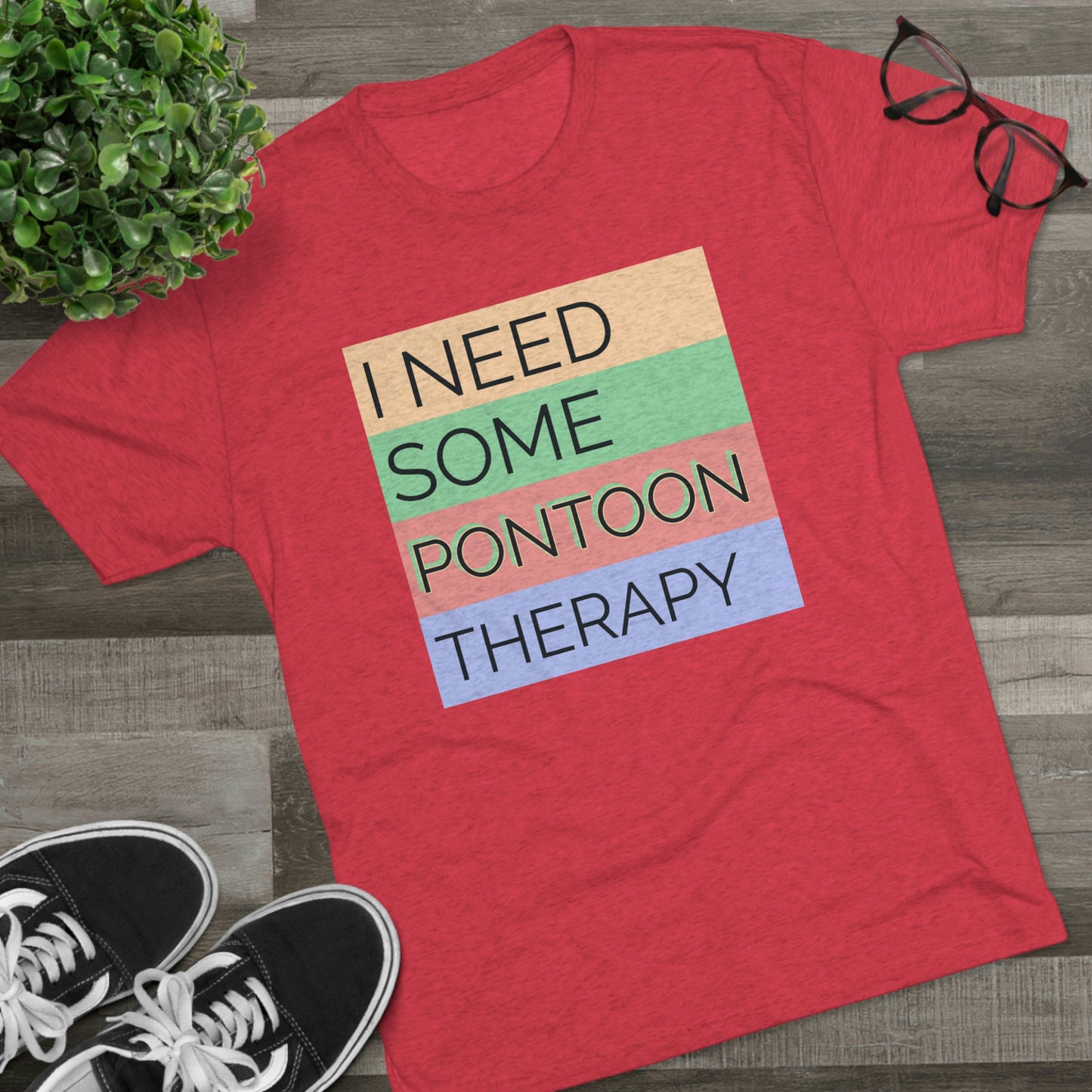Pontoon Therapy - Unisex Tri-Blend Crew Tee