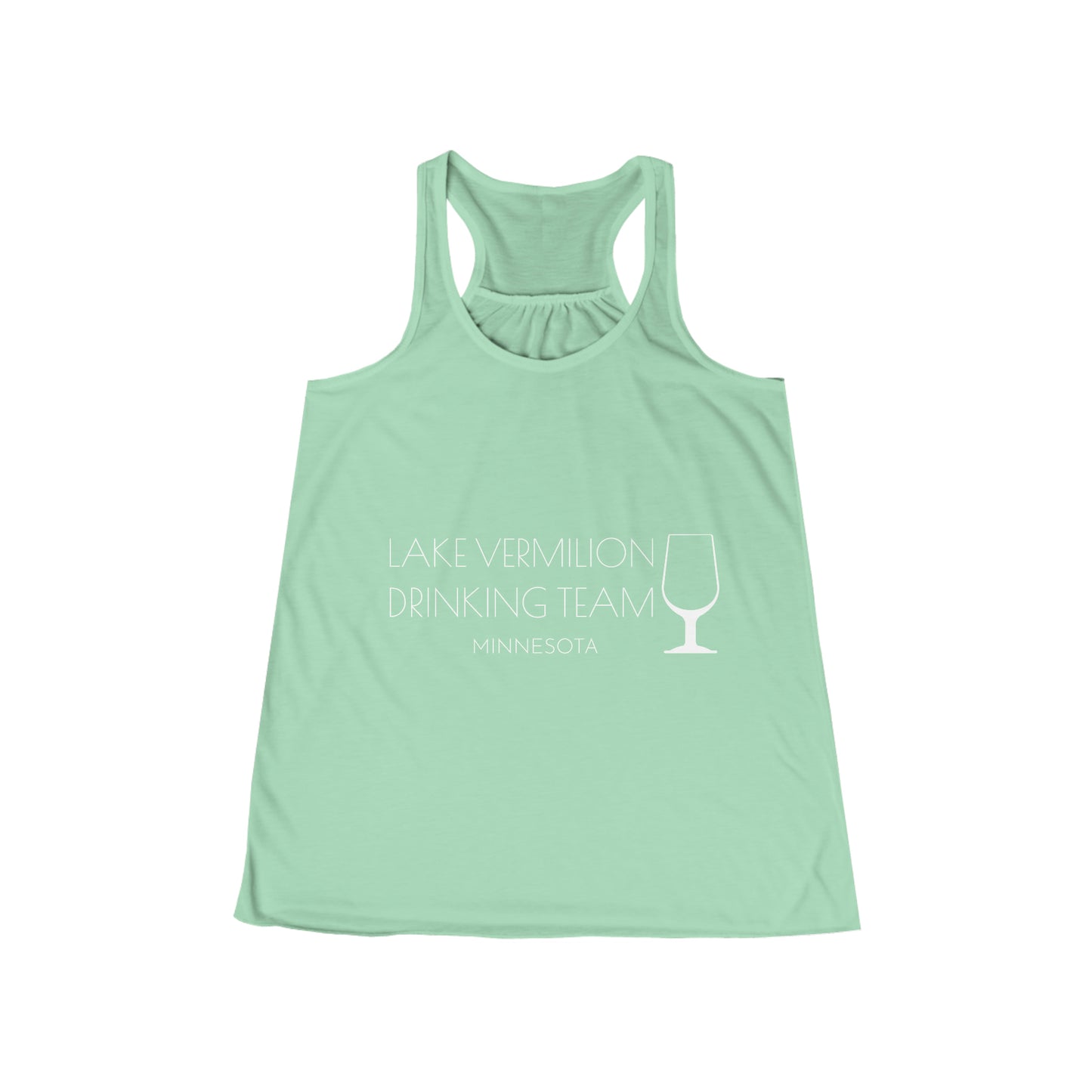 Lake Vermilion Drinkin Team - Wine - Women's Flowy Racerback Tank