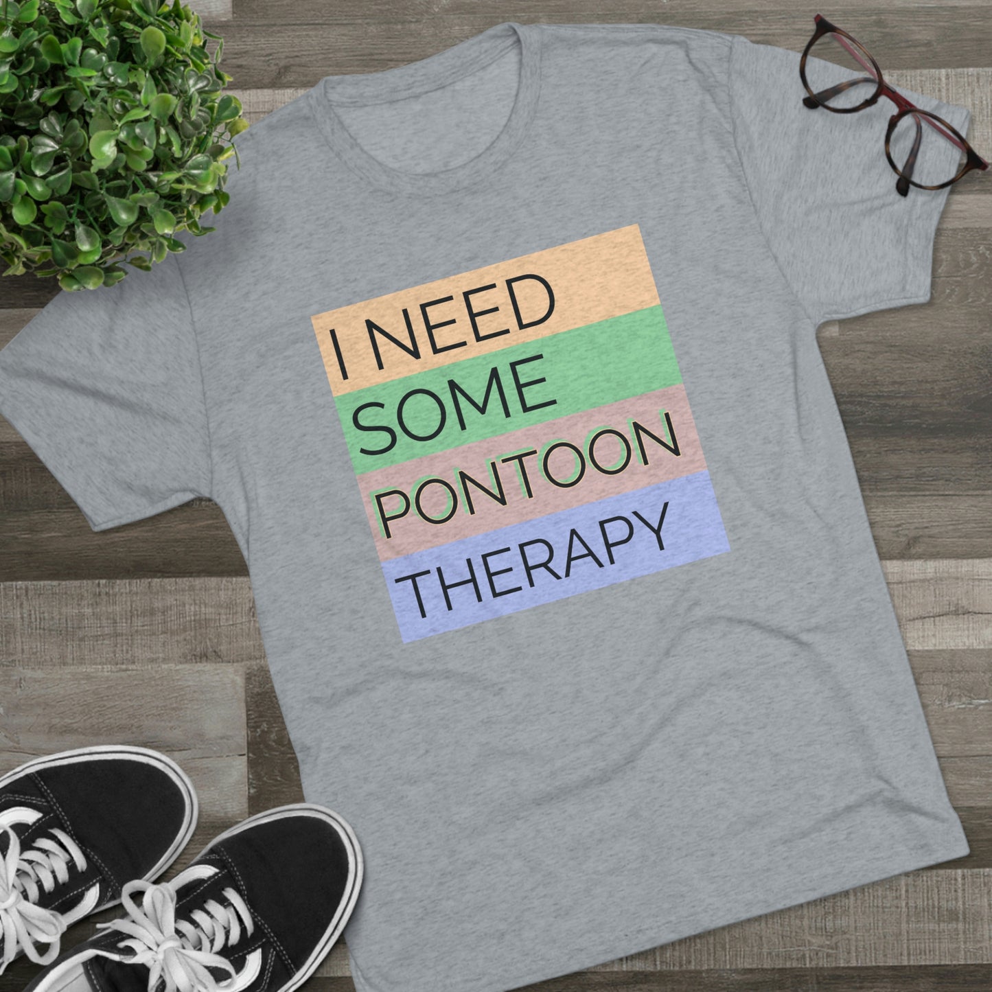 Pontoon Therapy - Unisex Tri-Blend Crew Tee