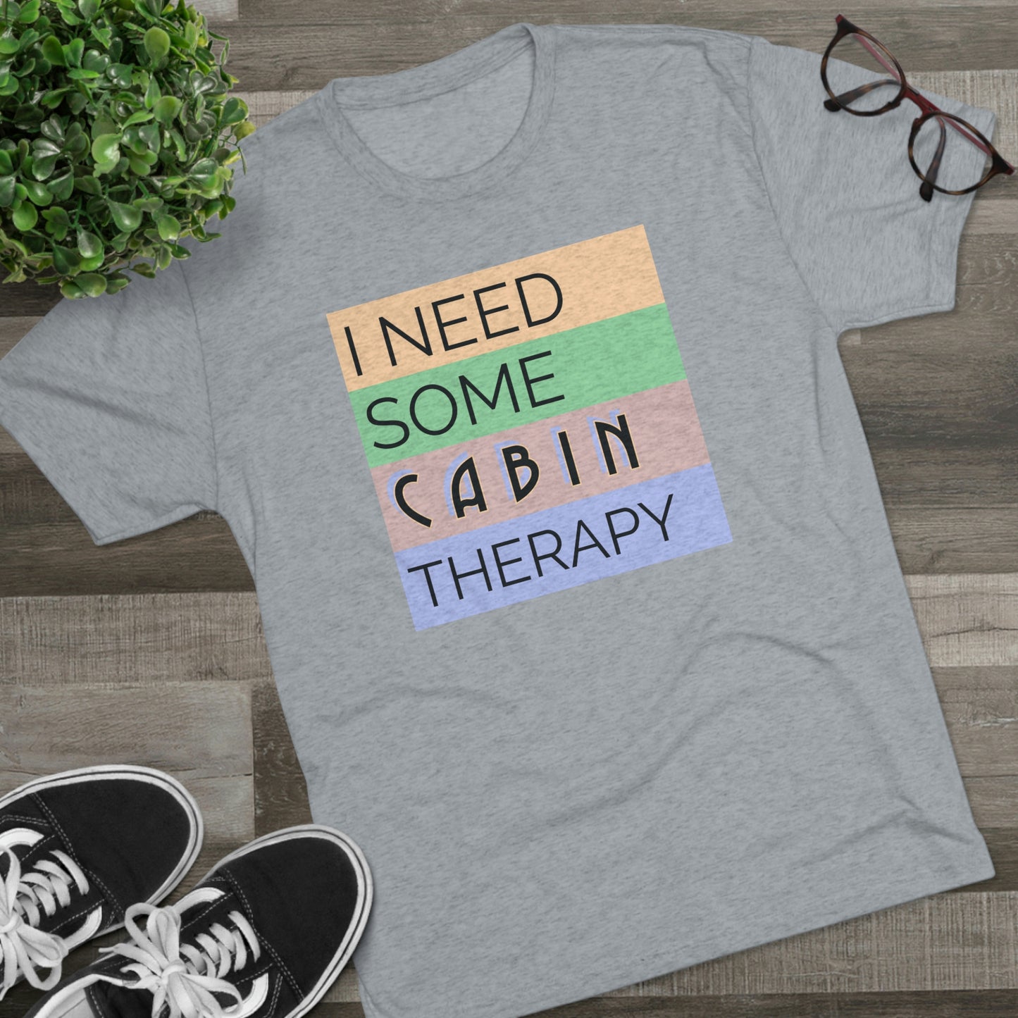 Cabin Therapy - Unisex Tri-Blend Crew Tee