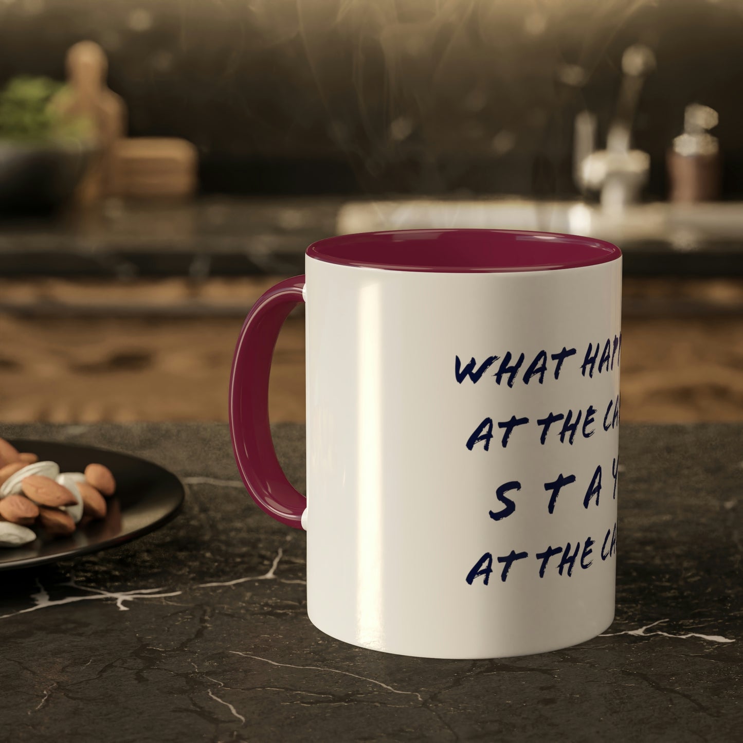 What Happens At The Cabin - Colorful Mugs, 11oz