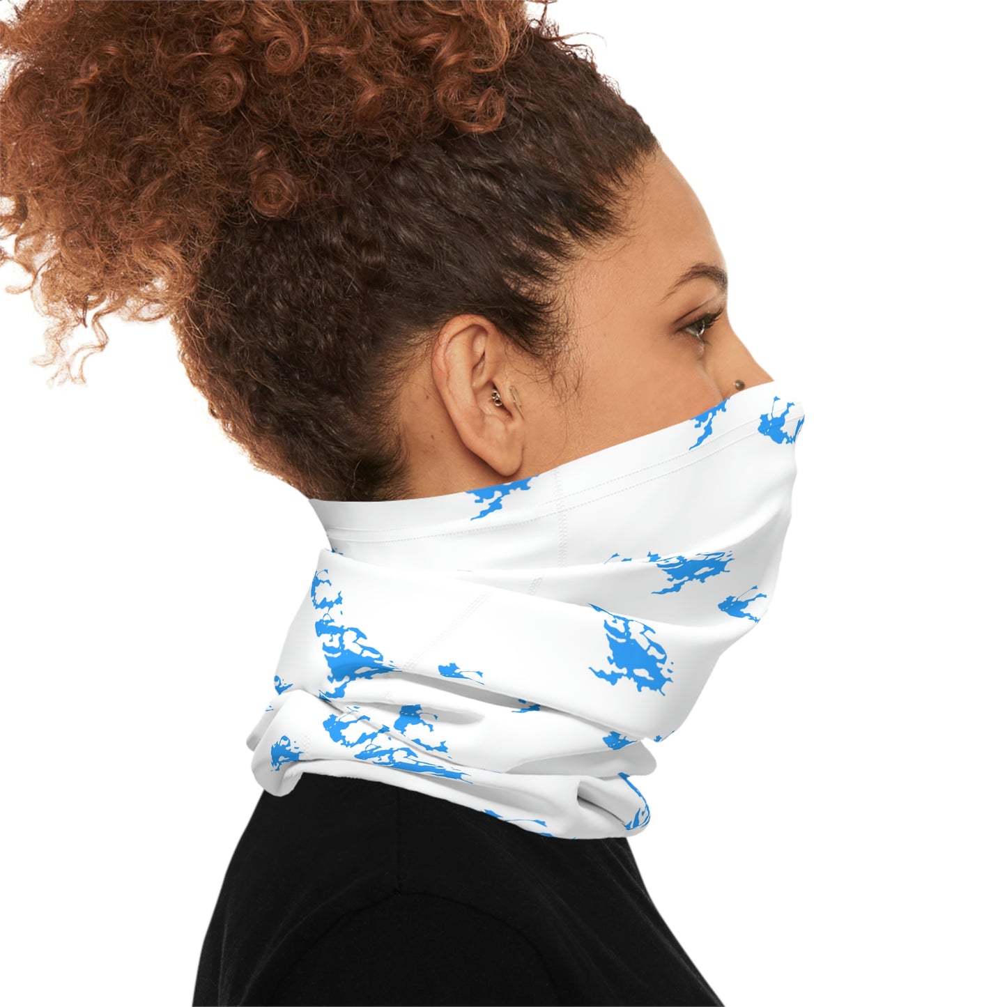 Summer Weather - Lake Vermilion - MN - Pattern - Fishing / Boating Lightweight Neck Gaiter - White