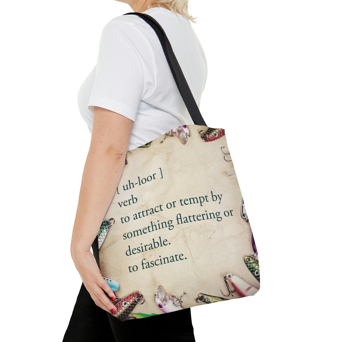 Allure - uh loor - Fishing Theme Boat / Beach Bag - Lake Vermilion - MN - AOP Tote Bag