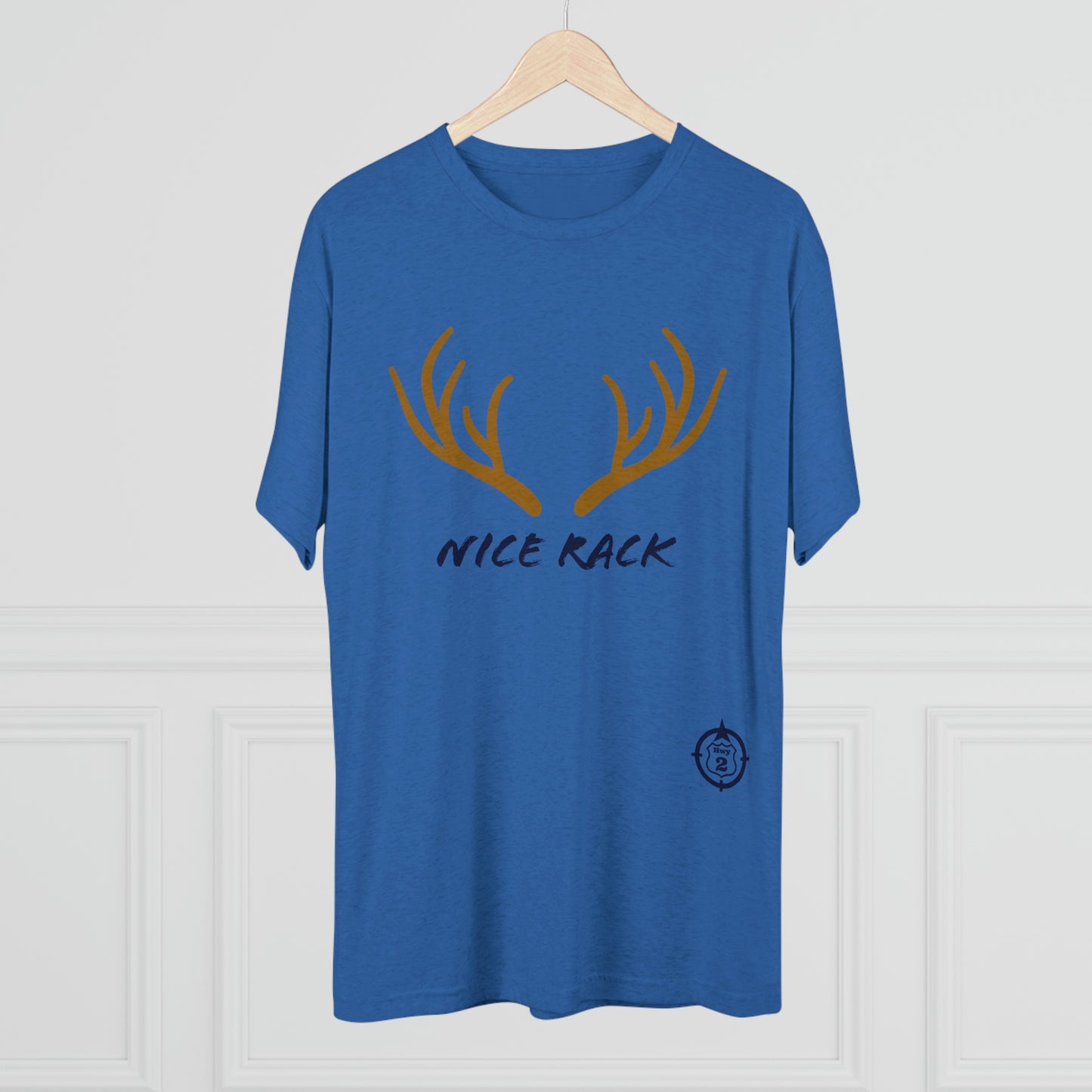 Nice Rack - Antlers - North of Hwy 2 - Unisex Tri-Blend Crew Tee