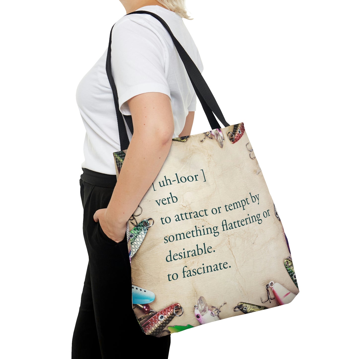 Allure - uh loor - Fishing Theme Boat / Beach Bag - Lake Vermilion - MN - AOP Tote Bag