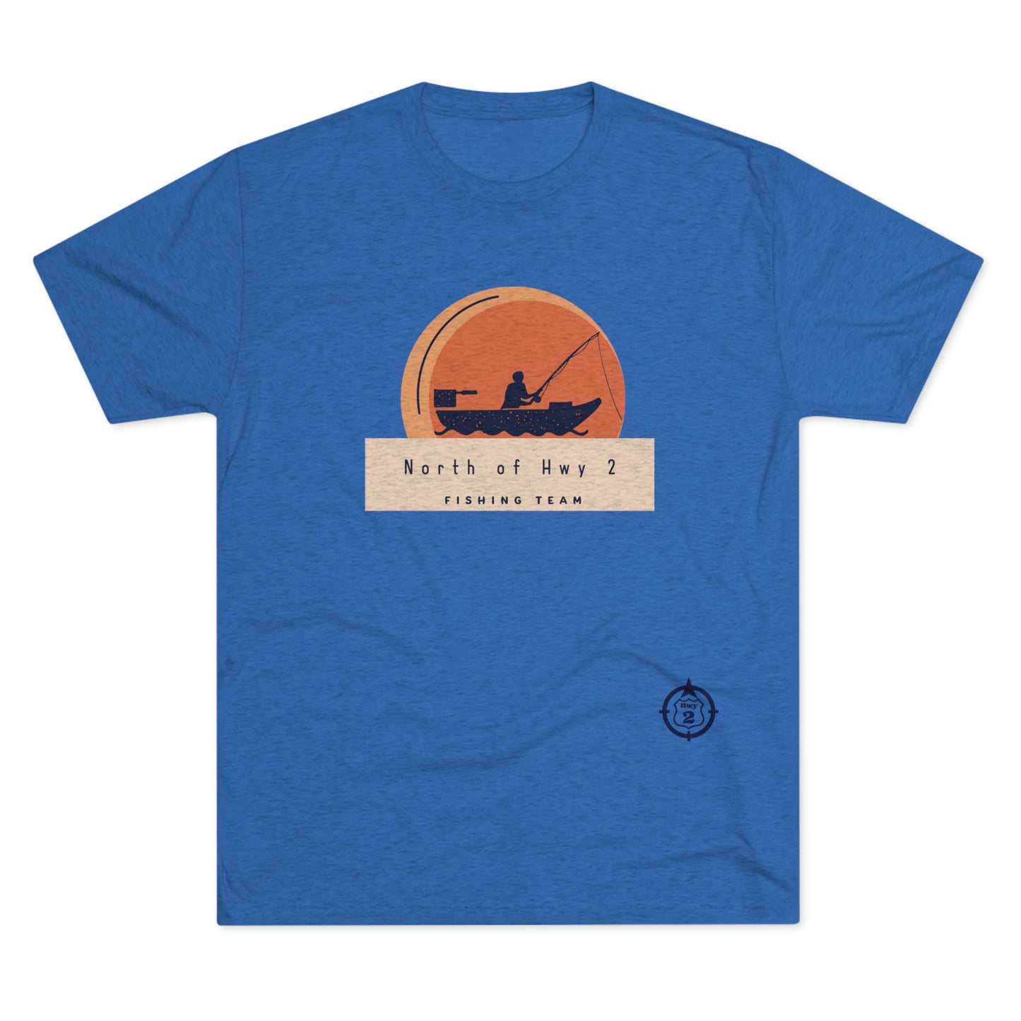North of Hwy 2 - Sunset Graphic - Unisex Tri-Blend Crew Tee
